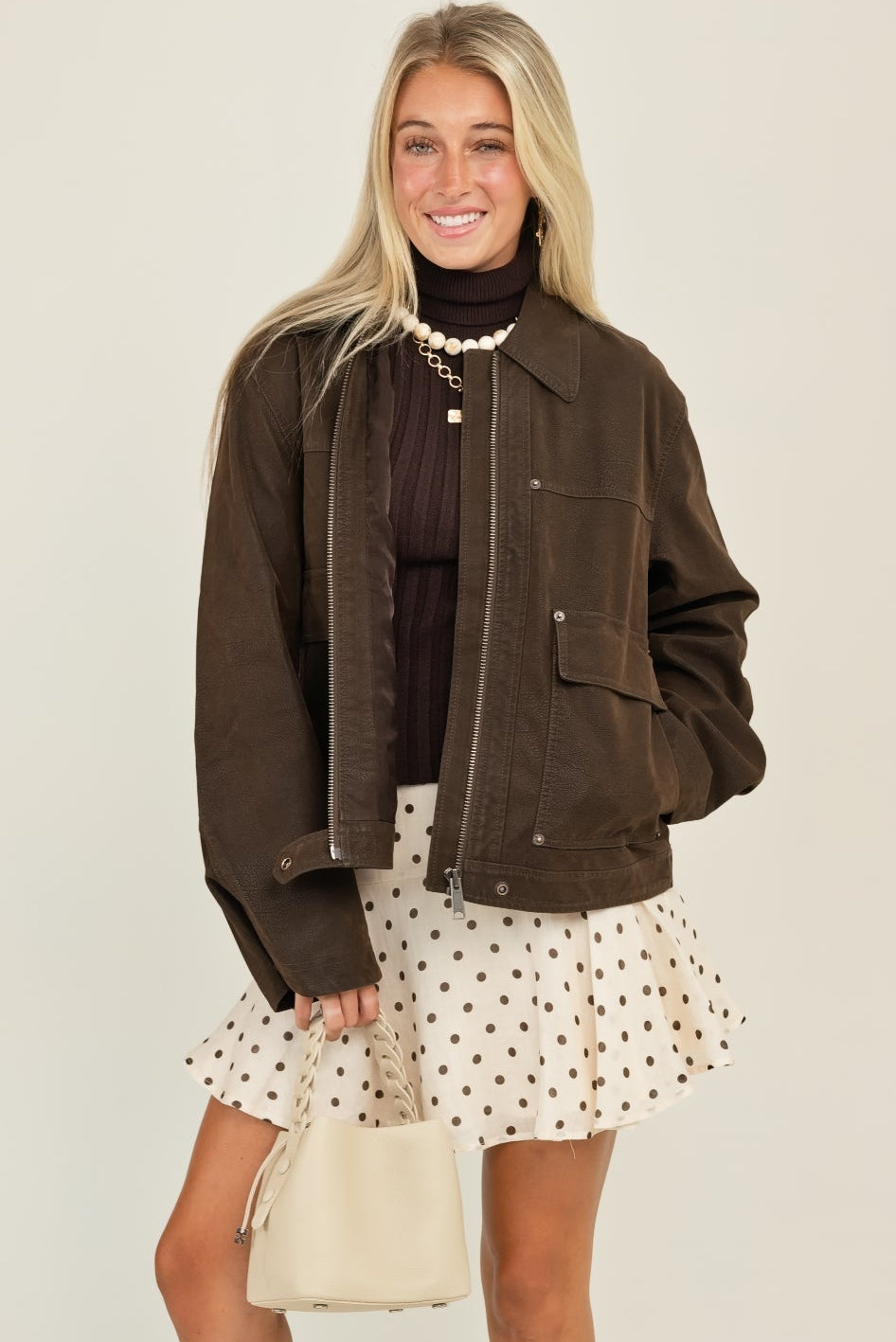 Free People Blair Vegan Suede Jacket Chocolate Torte