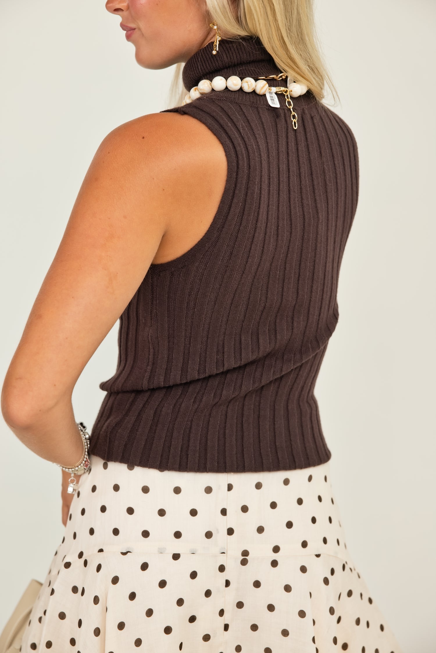 The Ben Turtleneck Knit Top Chocolate