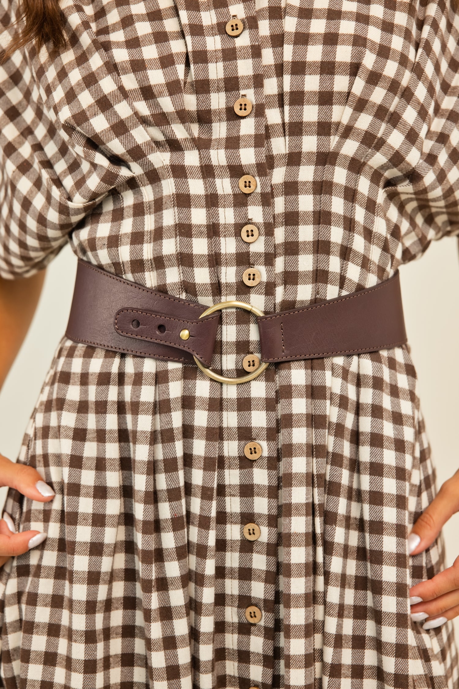 Sanctuary Leather Link Belt Rich Soil