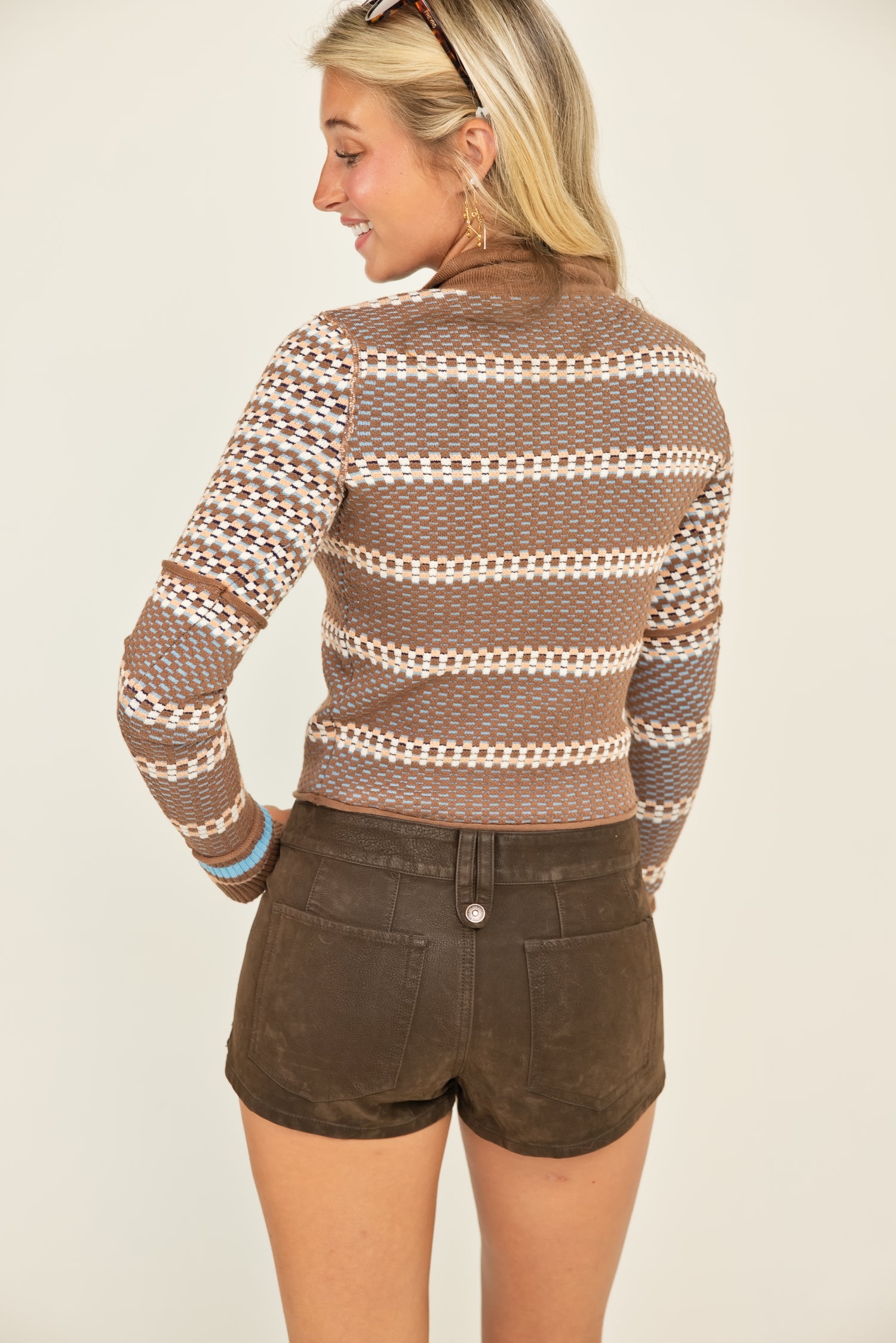 Free People Level Up Top Brown Combo