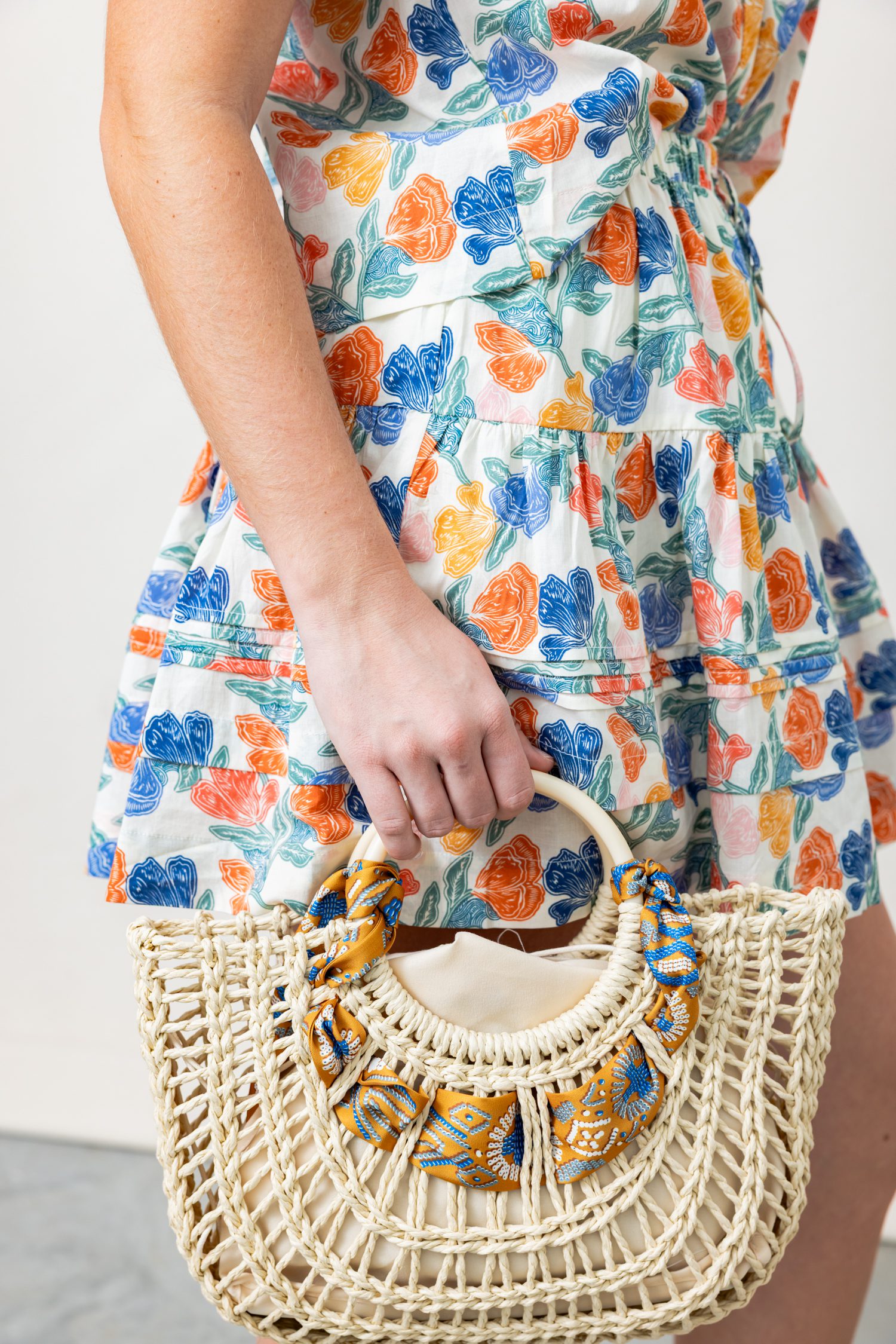 The Blossom Floral Tiered Mini Skirt