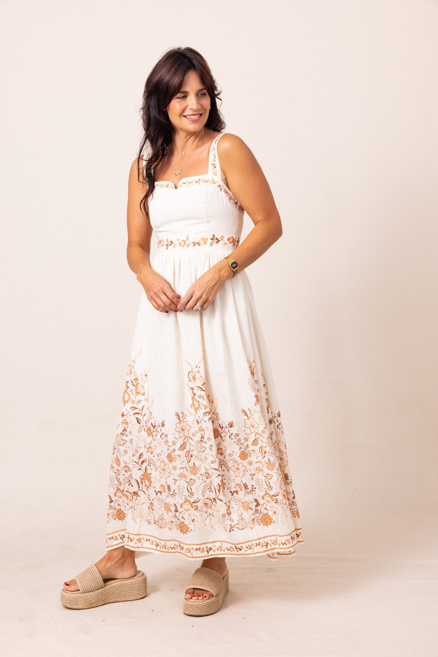 The Oak Ridge Floral Detail Midi Dress