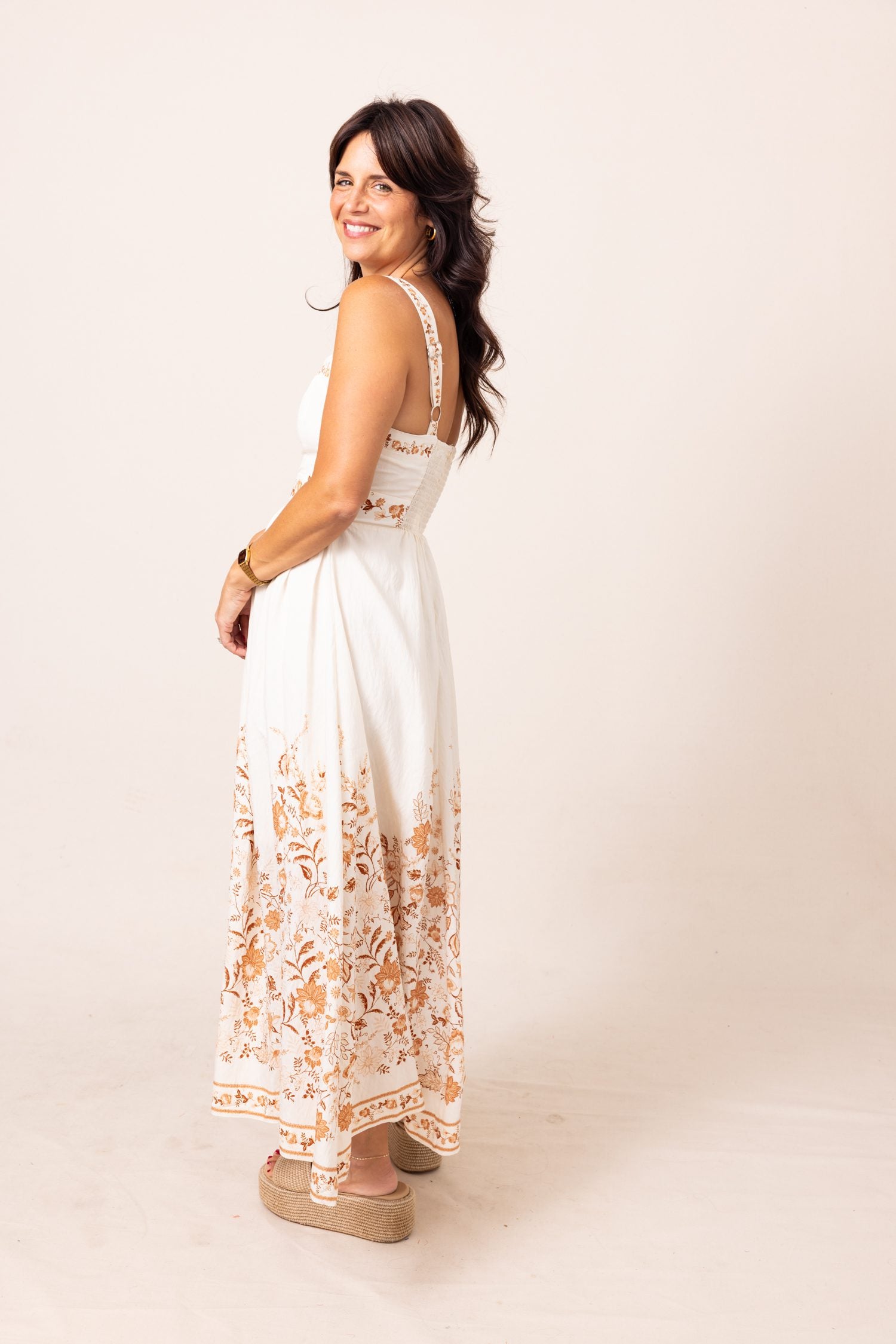The Oak Ridge Floral Detail Midi Dress