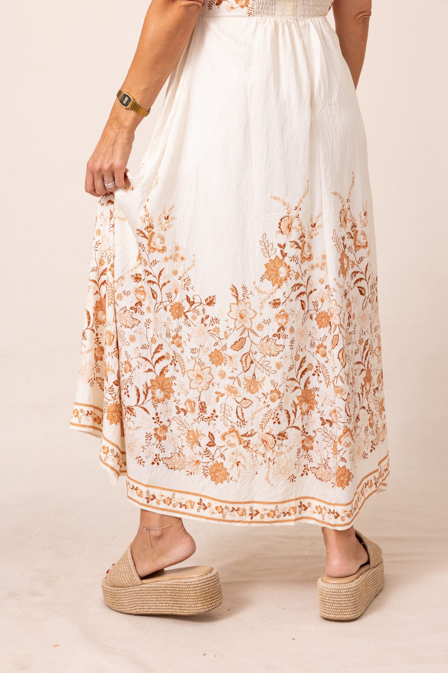 The Oak Ridge Floral Detail Midi Dress