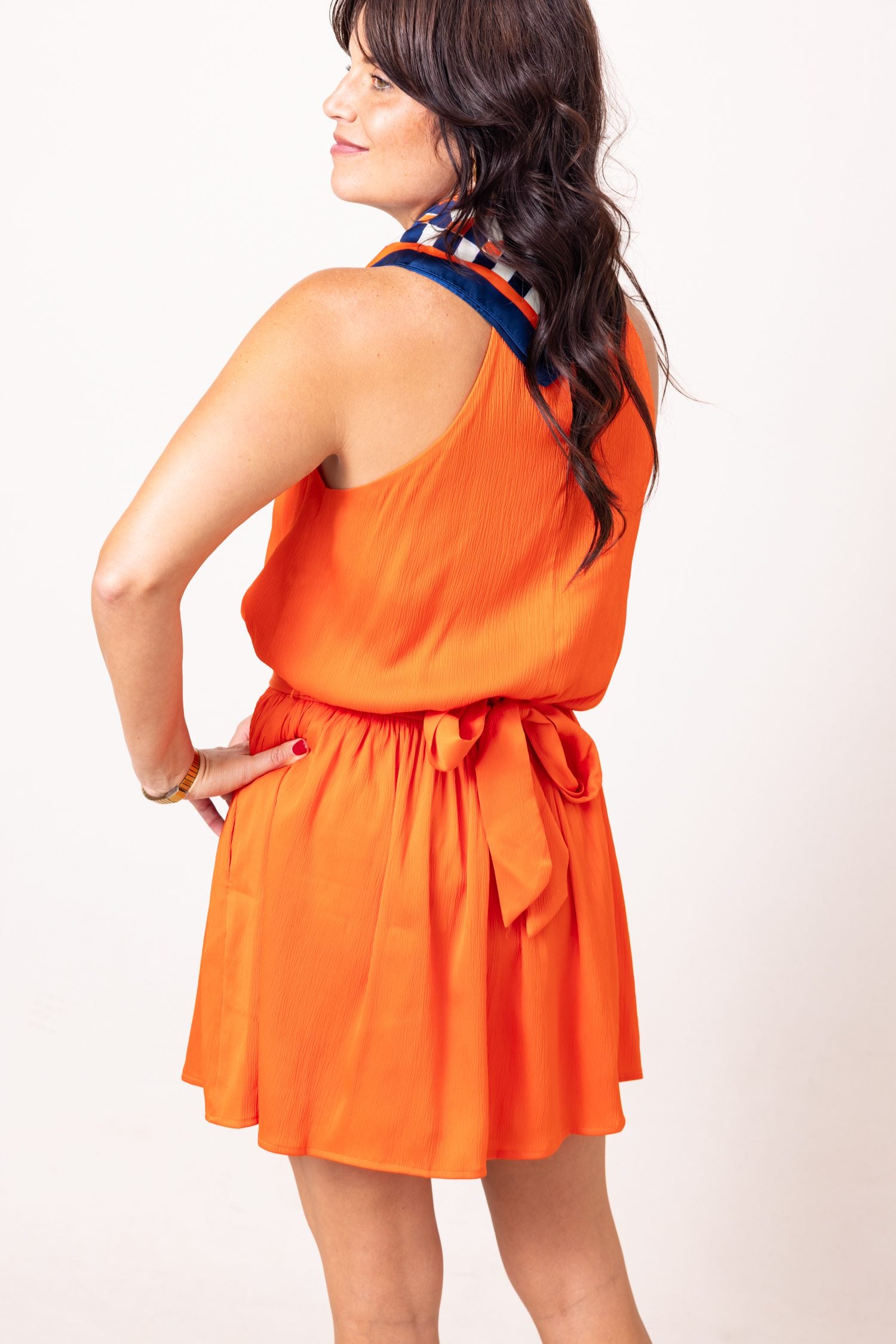 The Gwen Low Waist Mock Neck Mini Dress
