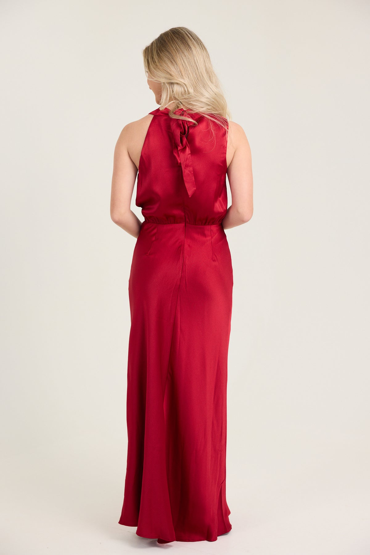 The Kate Cowl Drape Asymmetrical Maxi Dress
