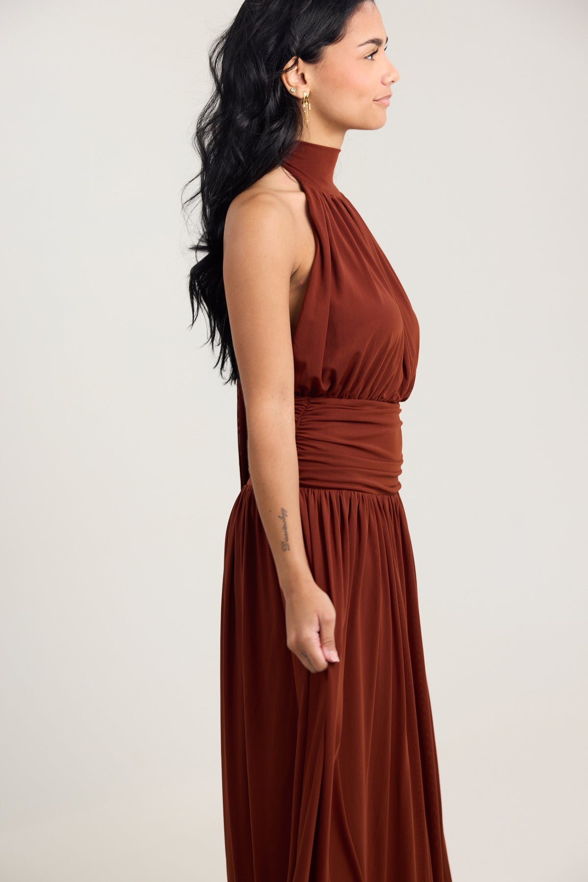 Lulu's Lavina Halter Maxi Dress