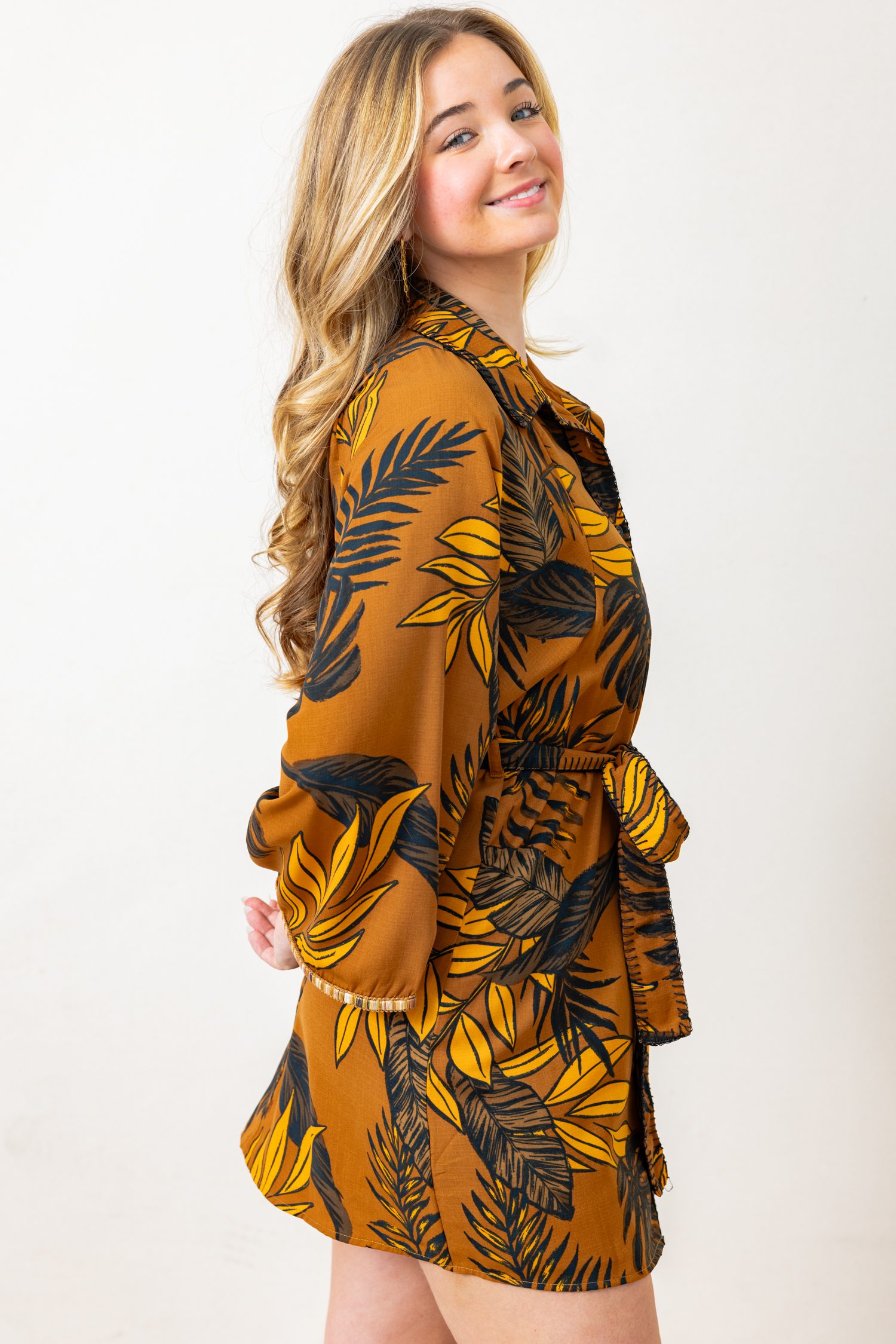 The Gaia Batwing Sleeve Mini Shirt Dress