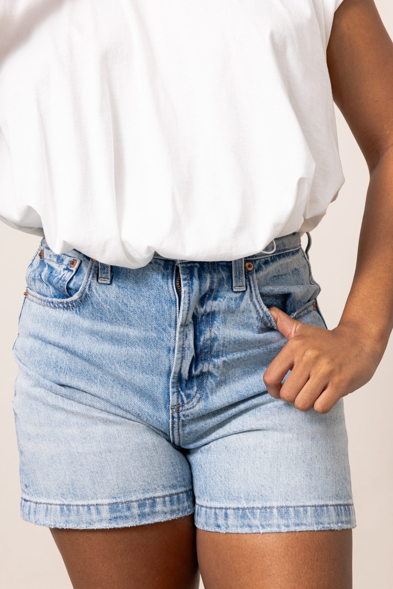 PISTOLA Saige High Rise A-Line Short