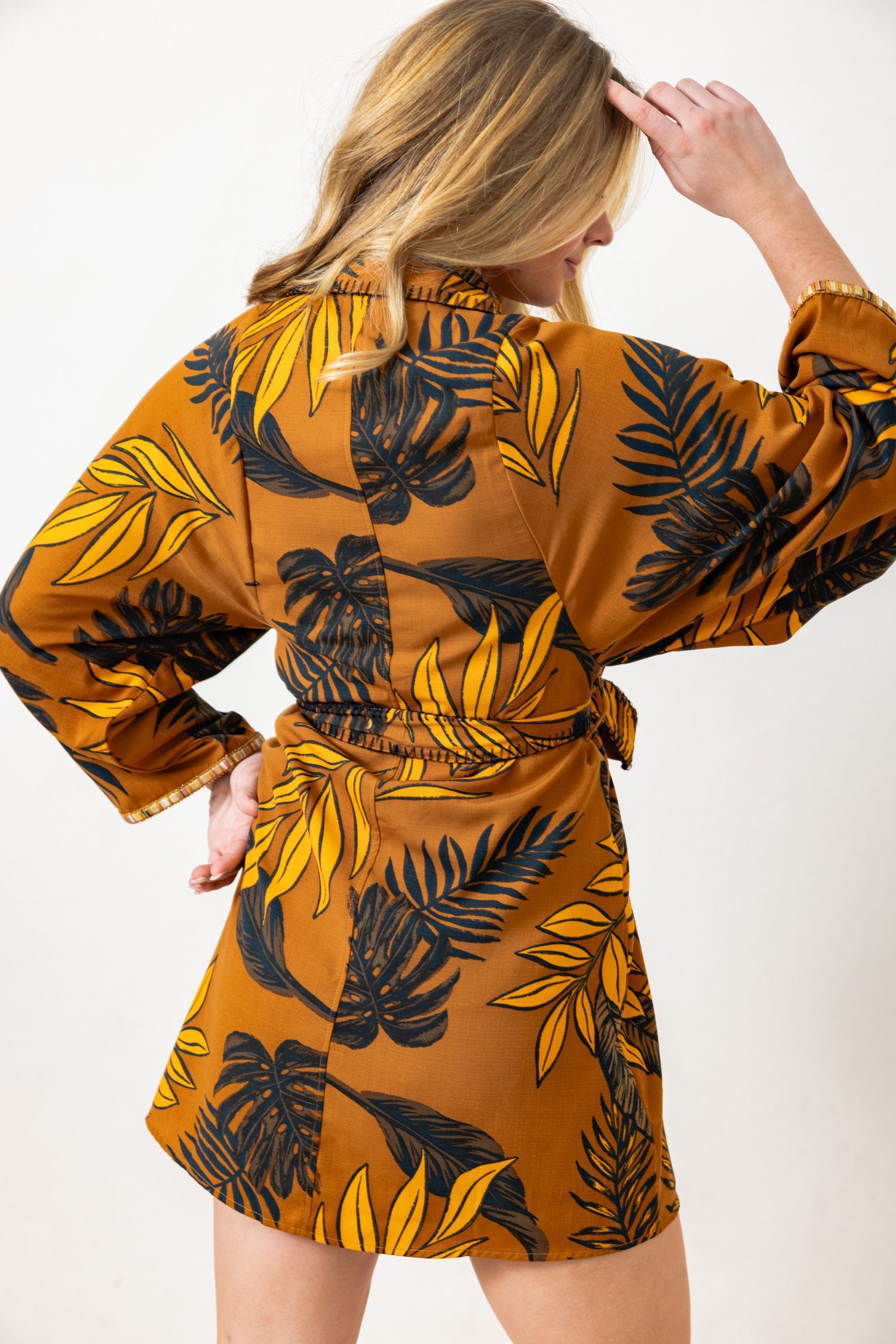 The Gaia Batwing Sleeve Mini Shirt Dress
