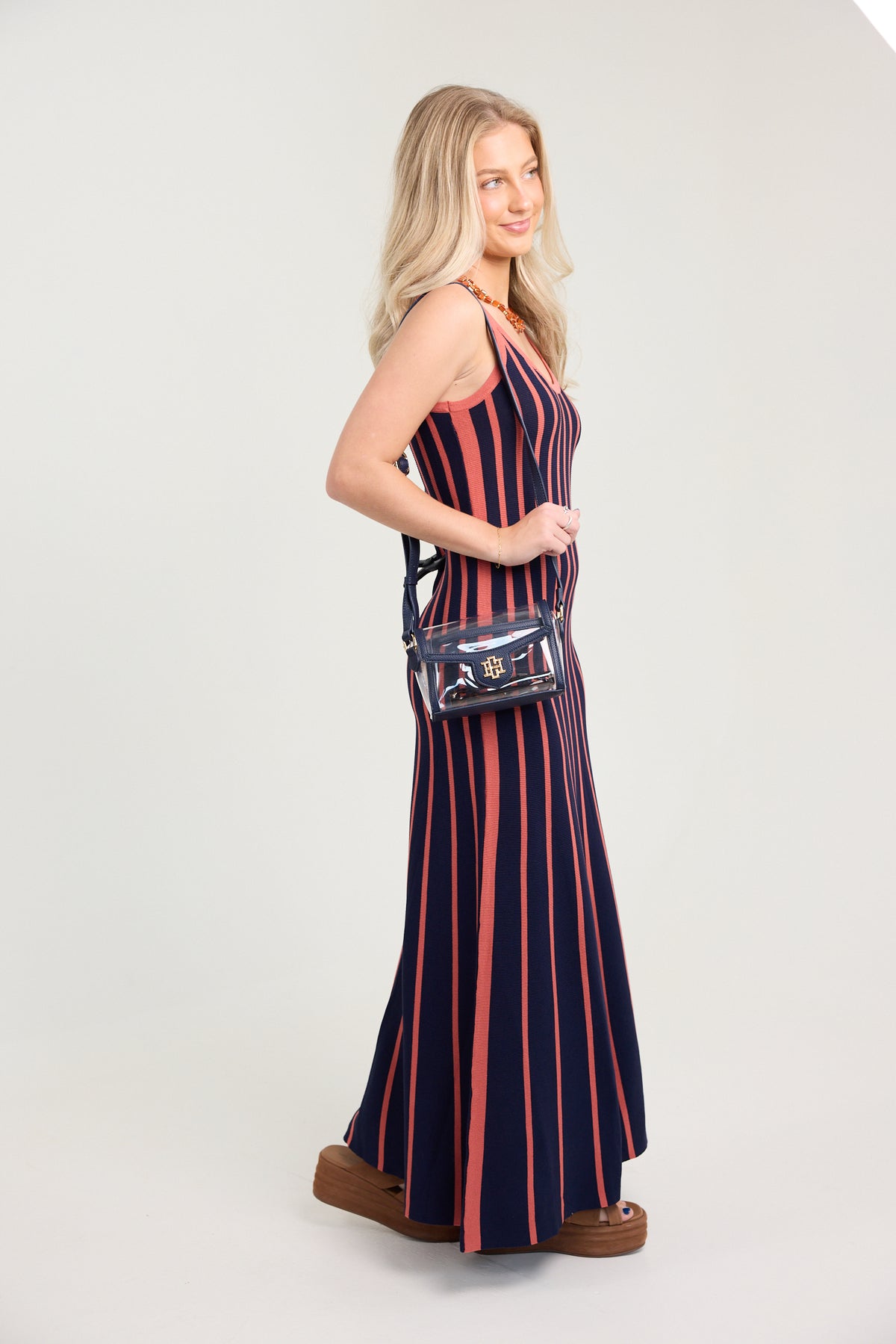 The Summer's End Striped Midi Sweater Dress