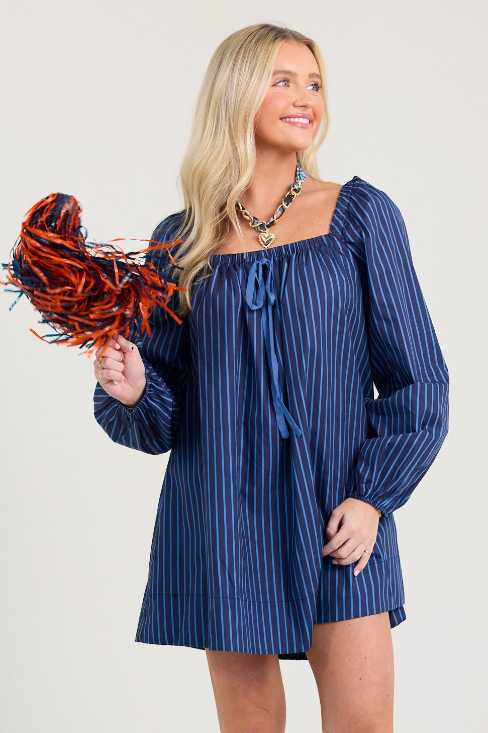 The Simple Striped Baby Doll Mini Dress