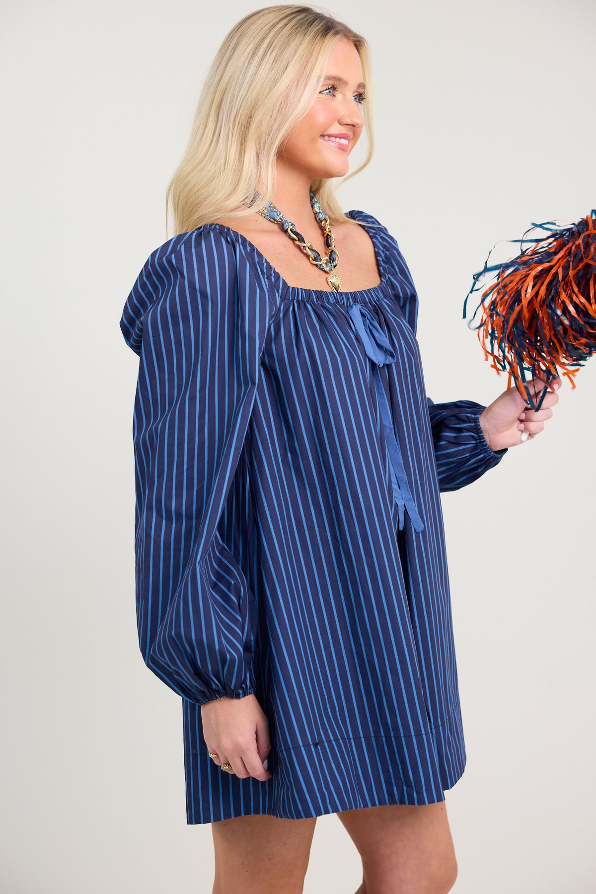 The Simple Striped Baby Doll Mini Dress