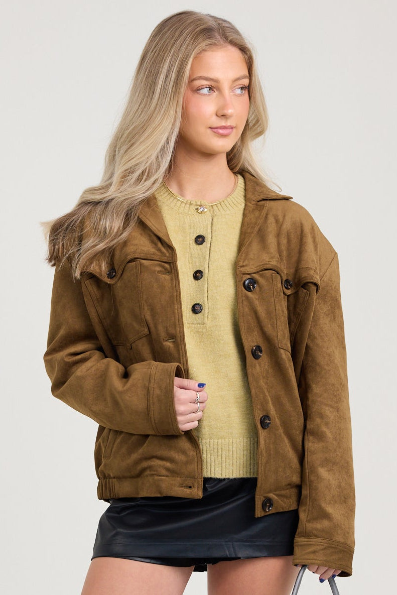 Lucy Paris Henry Faux Suede Jacket