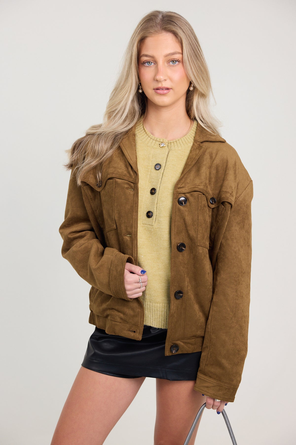 Lucy Paris Henry Faux Suede Jacket