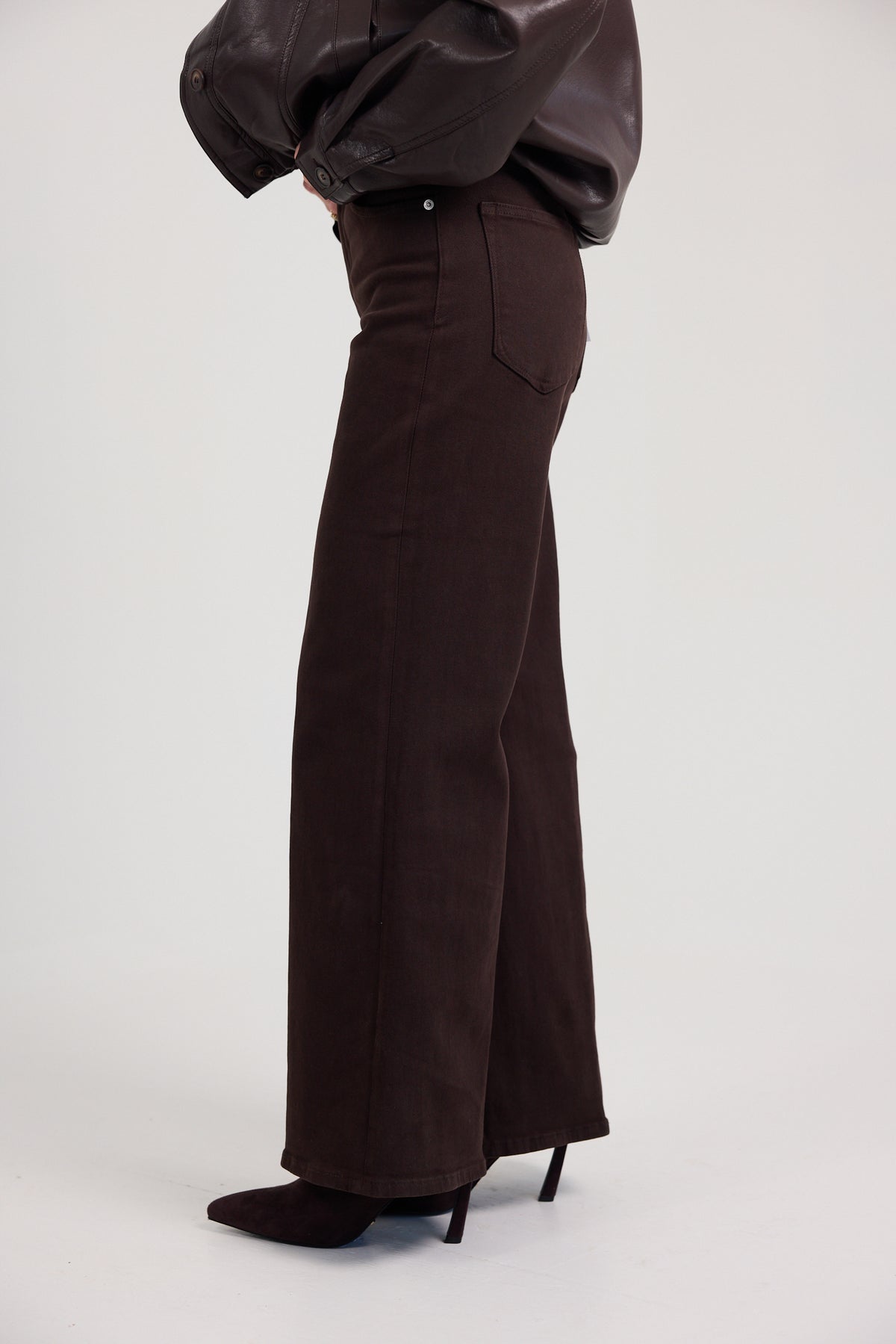 Good American Good Waist Palazzo Ankle Jeans