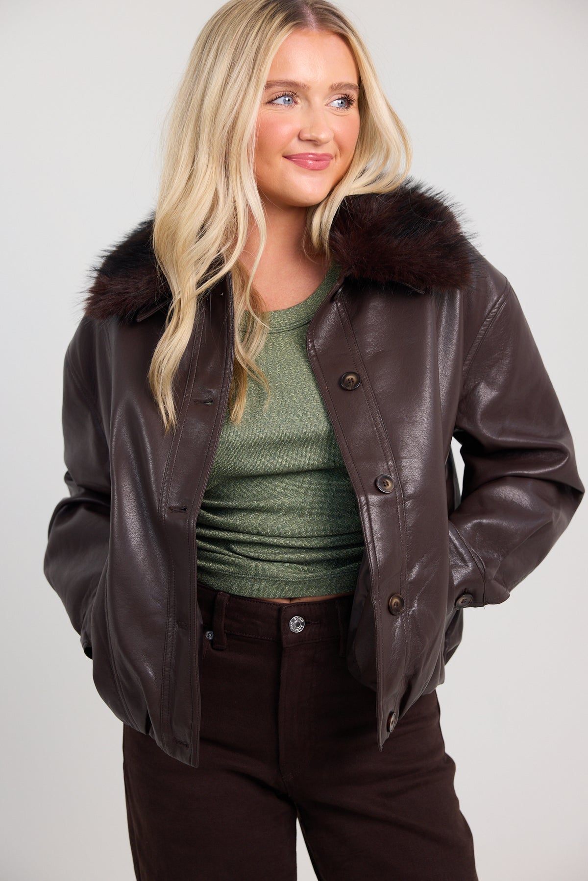 Lucy Paris Marcie Faux Leather Jacket