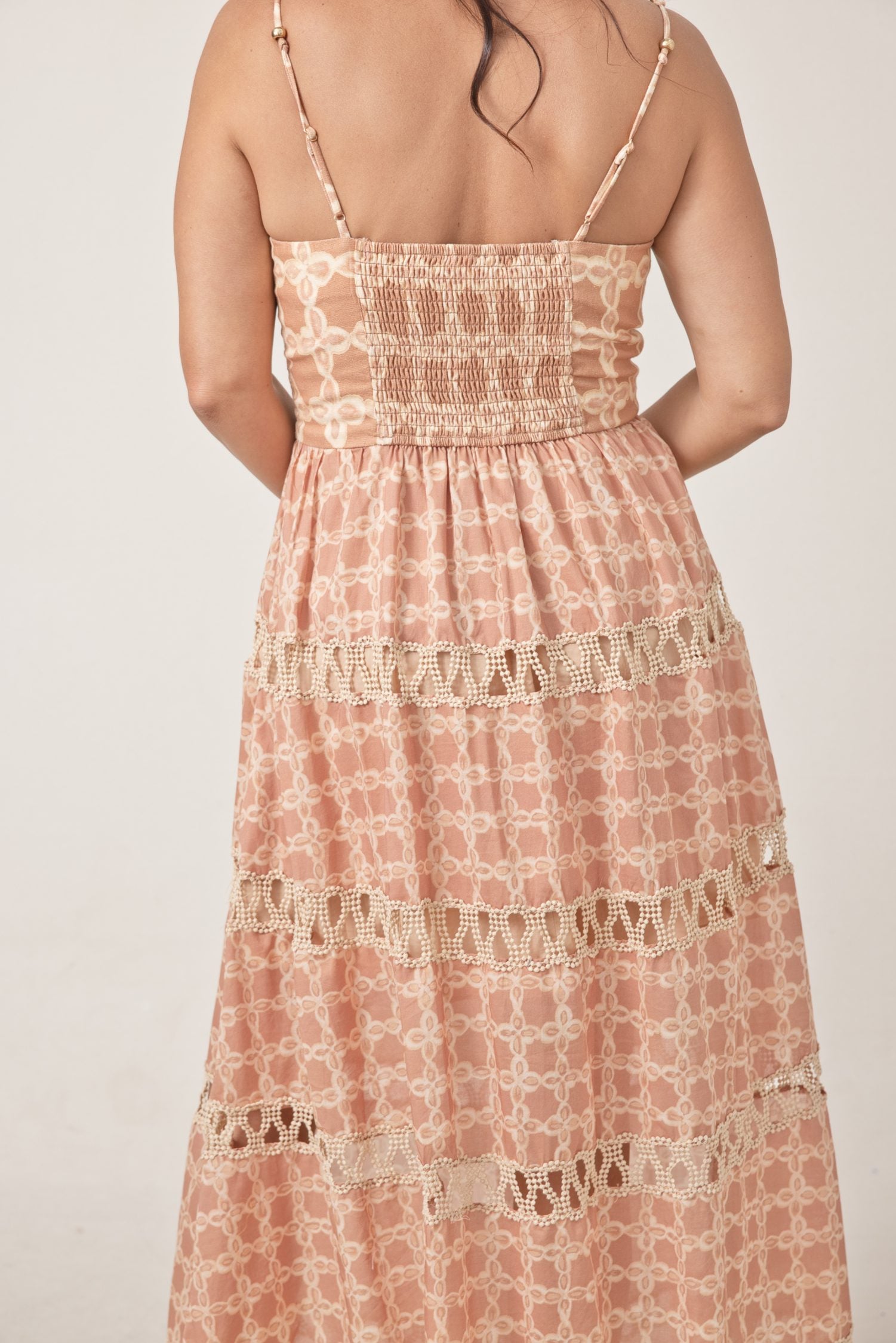 The Cherished Chainlink Print Midi Dress