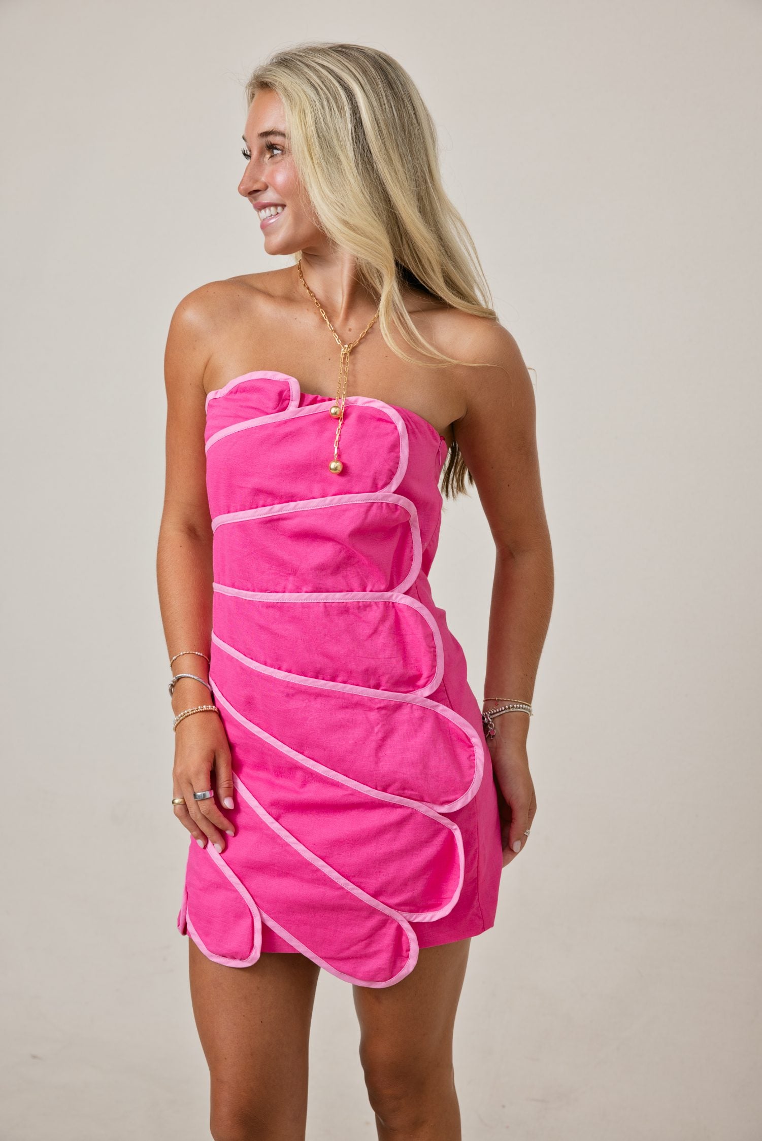 The Shirley Strapless Mini Dress