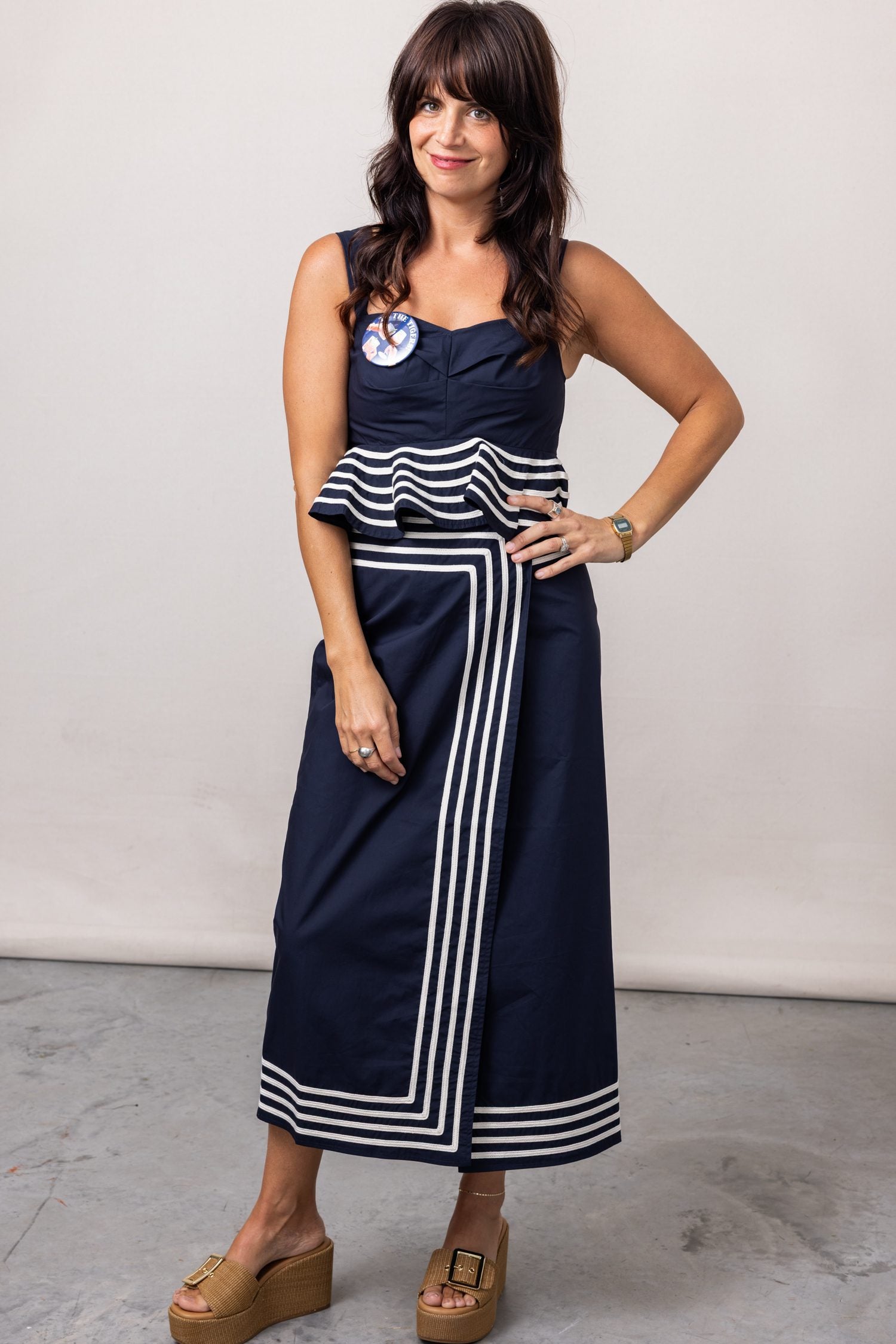The Cora Peplum Top And Wrap Skirt Set