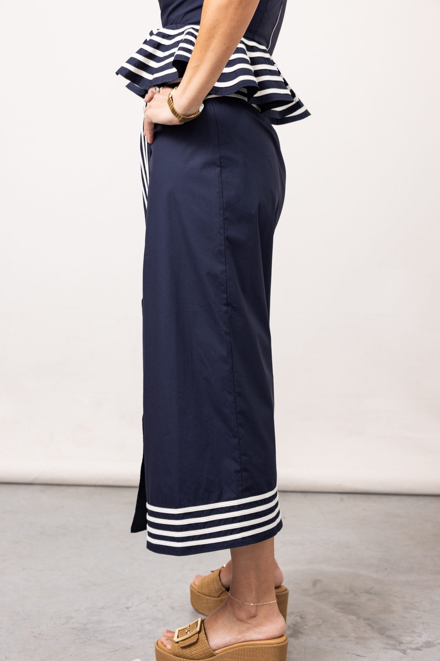The Cora Peplum Top And Wrap Skirt Set