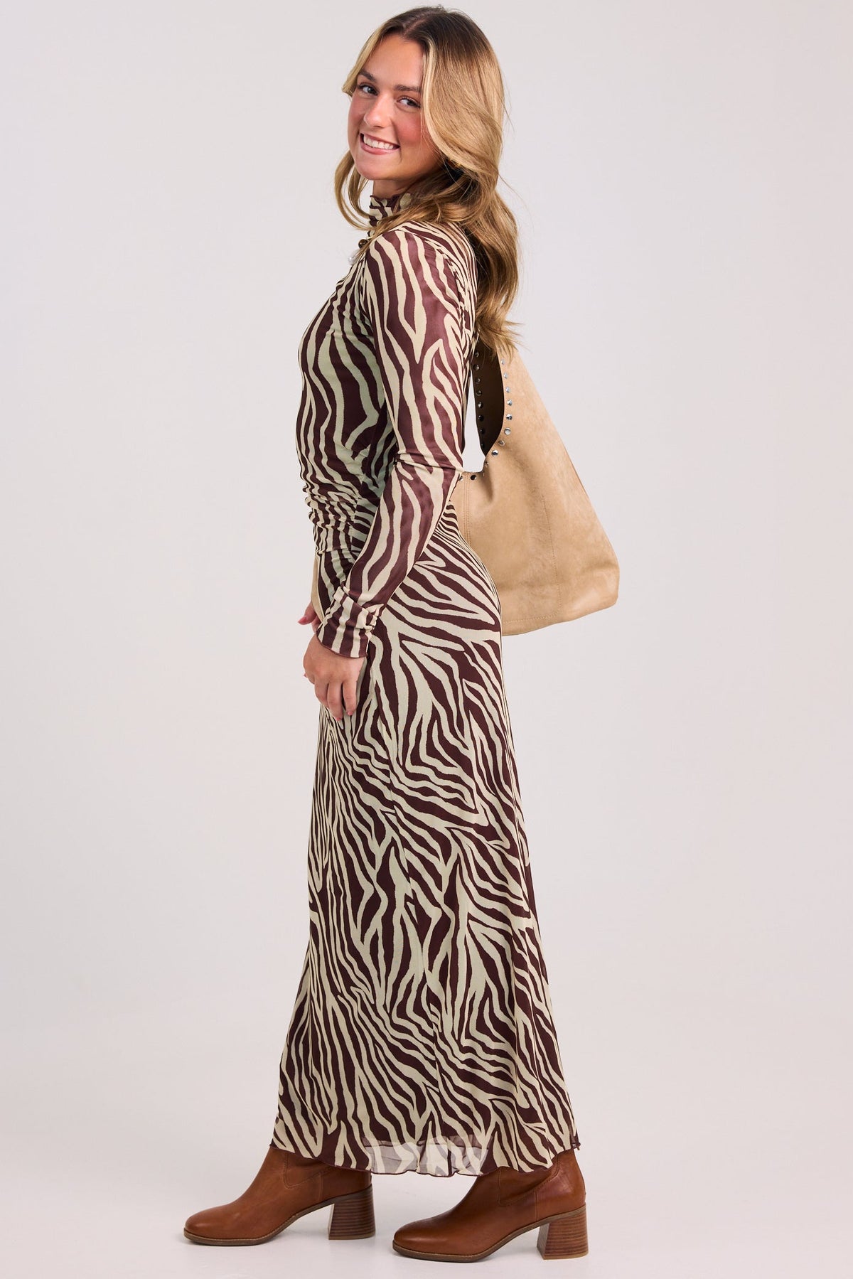 Z Supply Seville Zebra Mesh Midi Dress