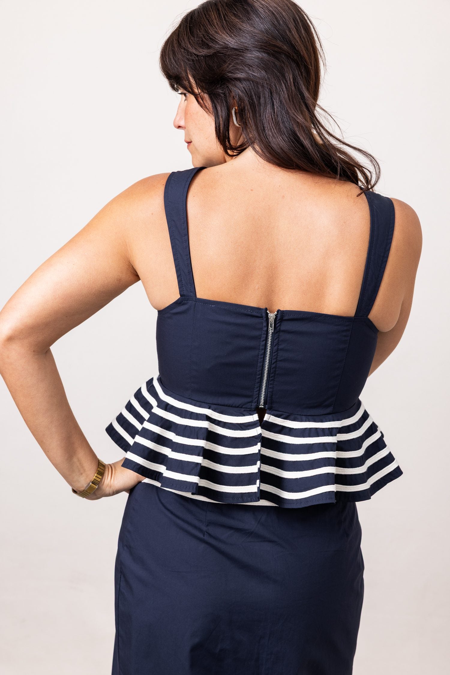 The Cora Peplum Top And Wrap Skirt Set