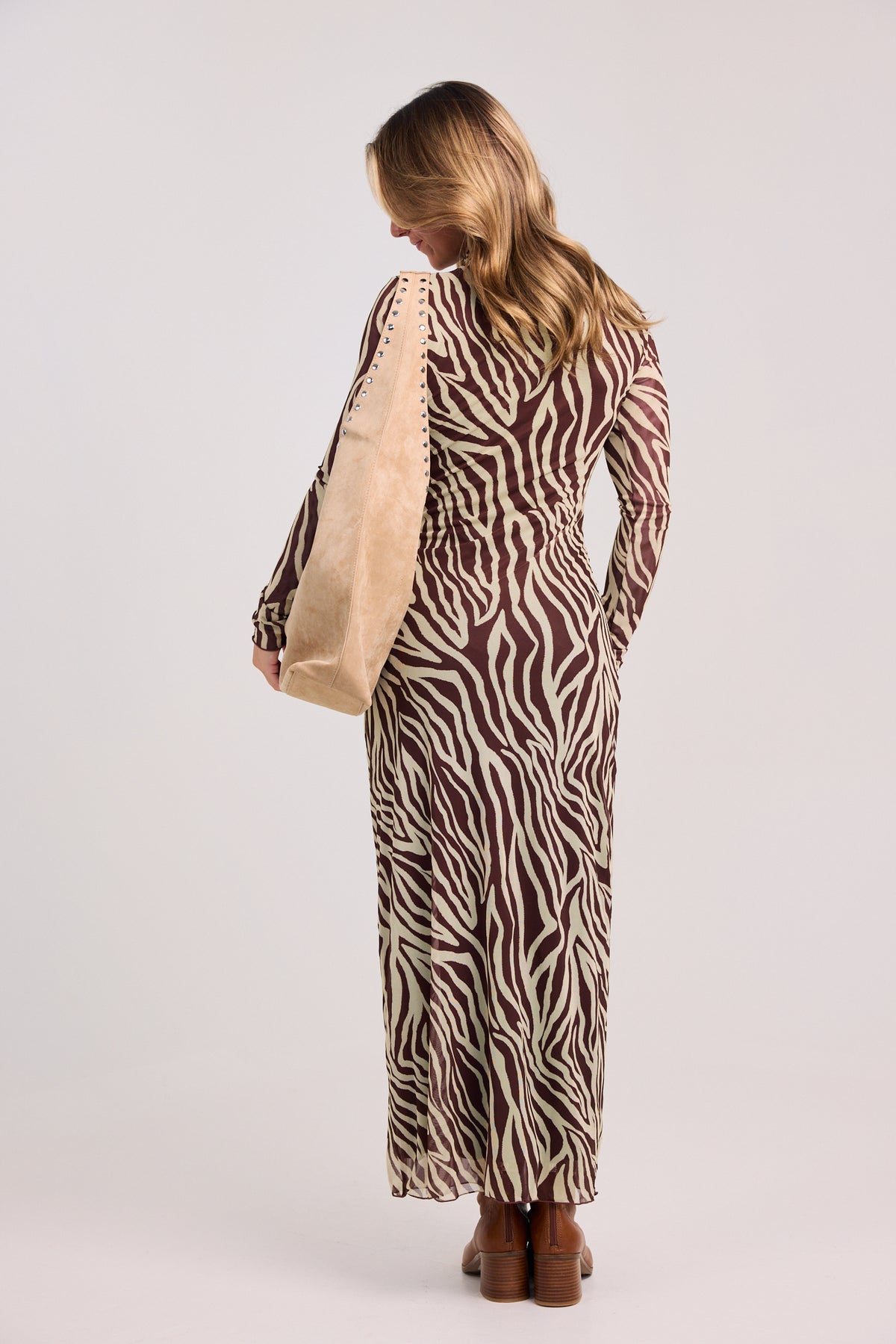 Z Supply Seville Zebra Mesh Midi Dress