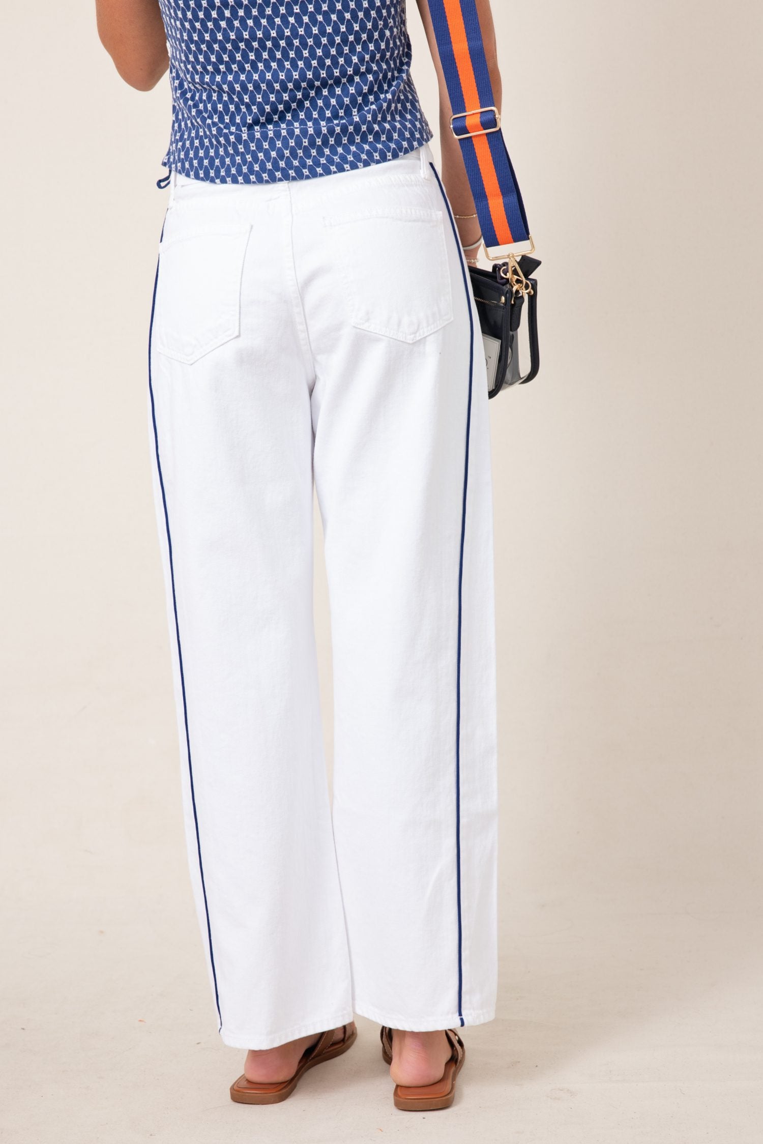 Just Black Denim Barrel Jean Twist w/ Side Stripe