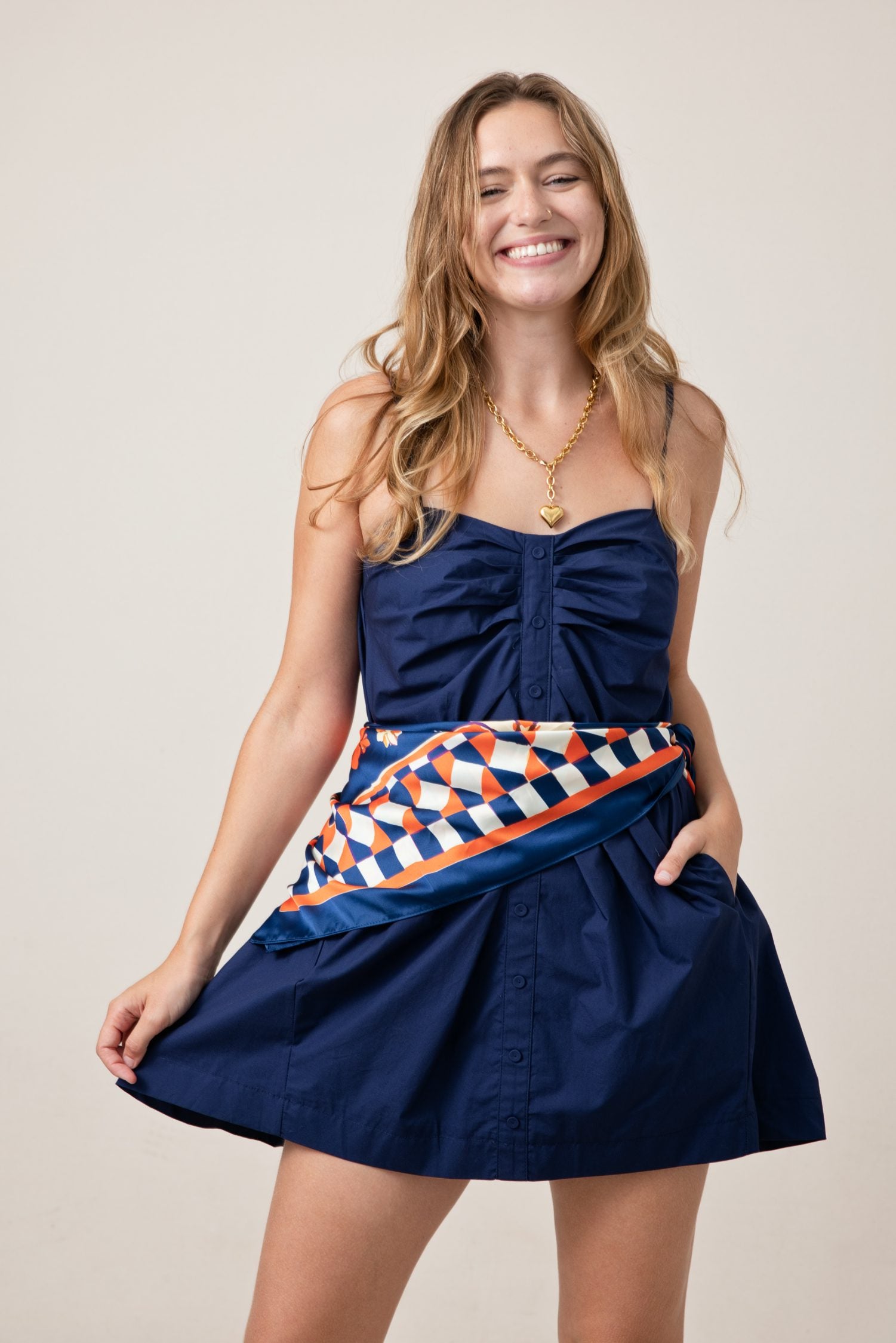 The Reliable Ruched Detail Button Down Mini Dress