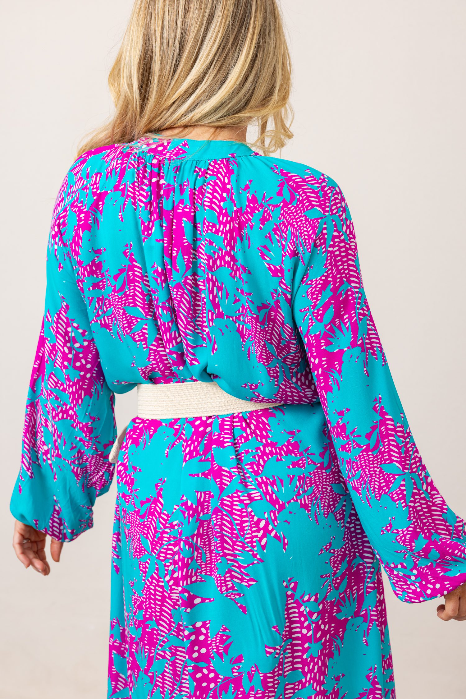 The Pollyanna Printed Long Sleeve Midi Dress