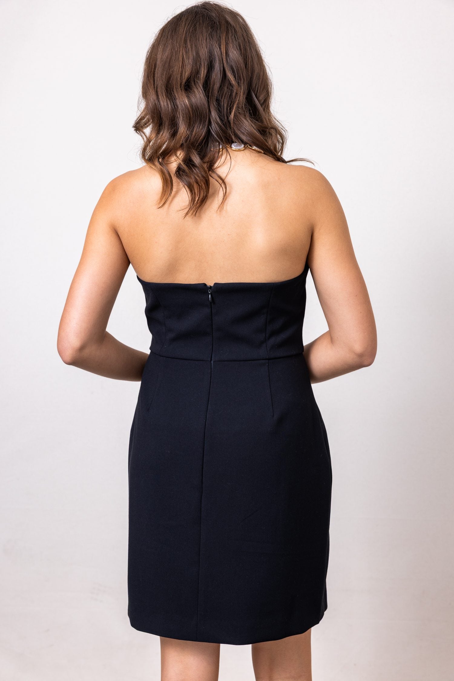French Connection Whisper Strapless Slit Mini Dress