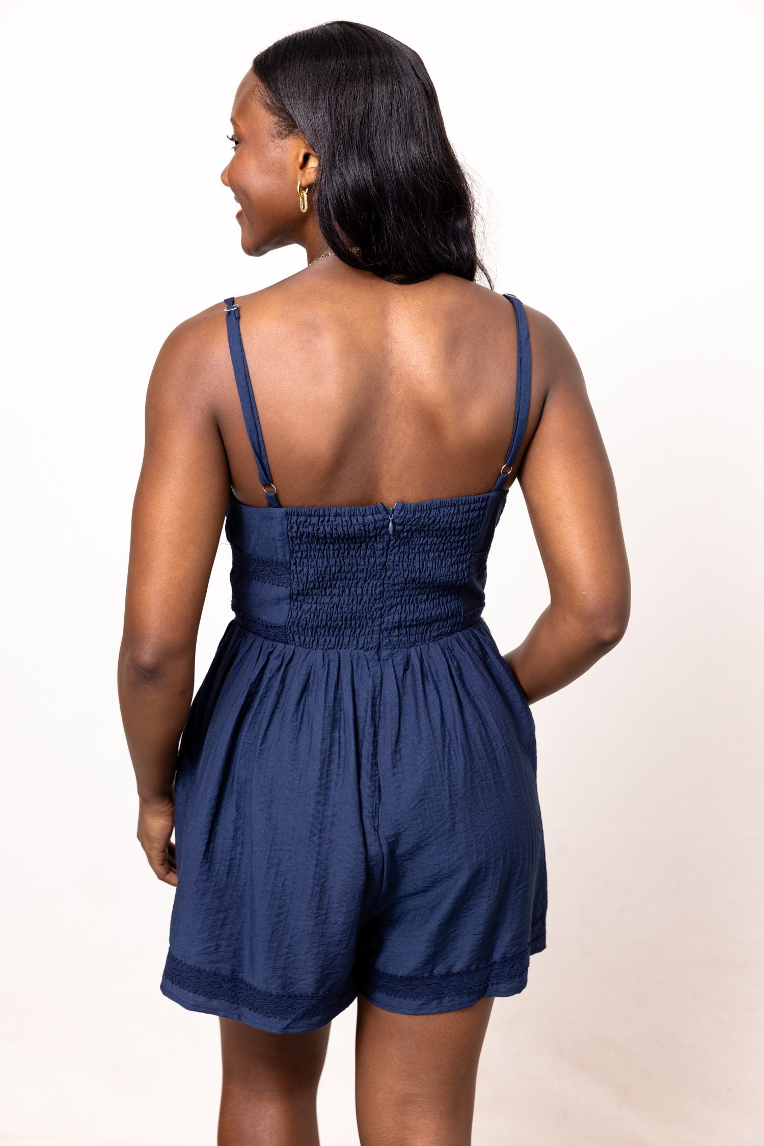 The Percy Lace Trim Romper