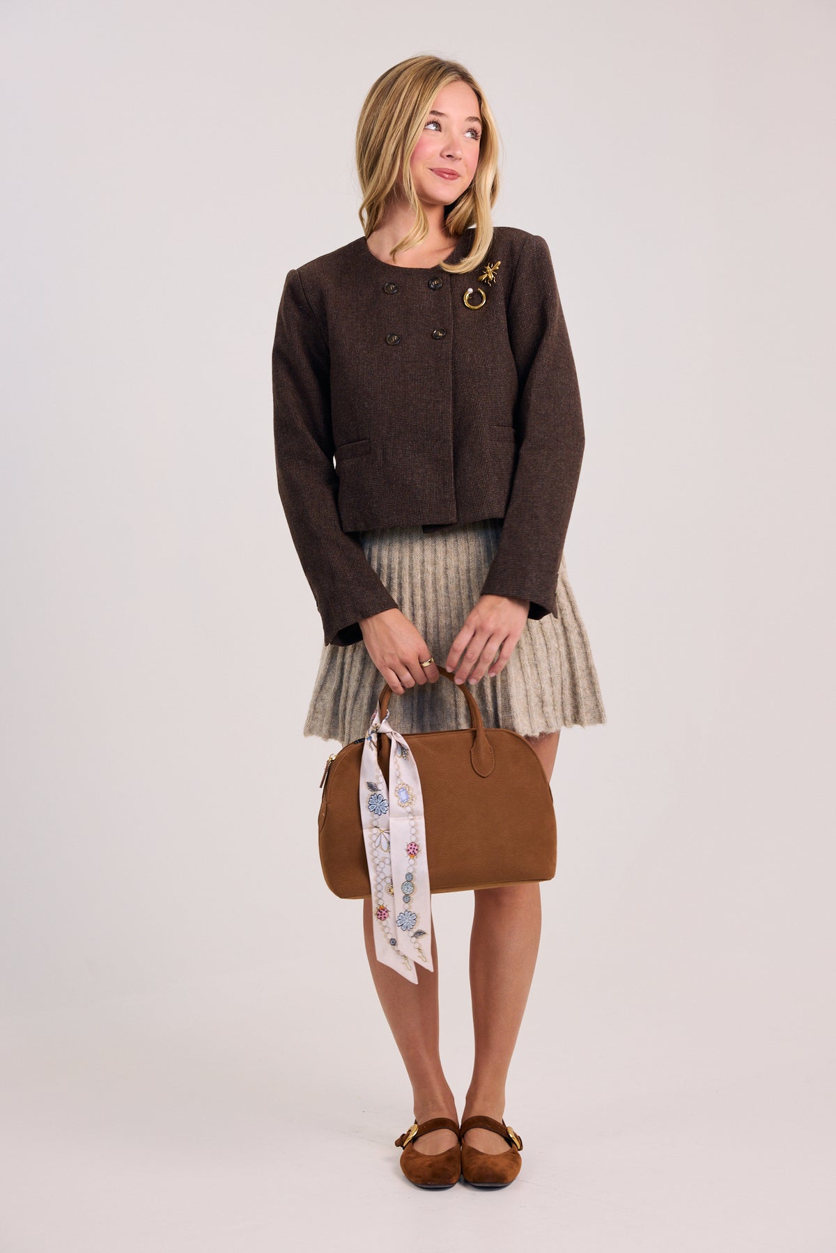 The Dublin Double Button Collarless Coat
