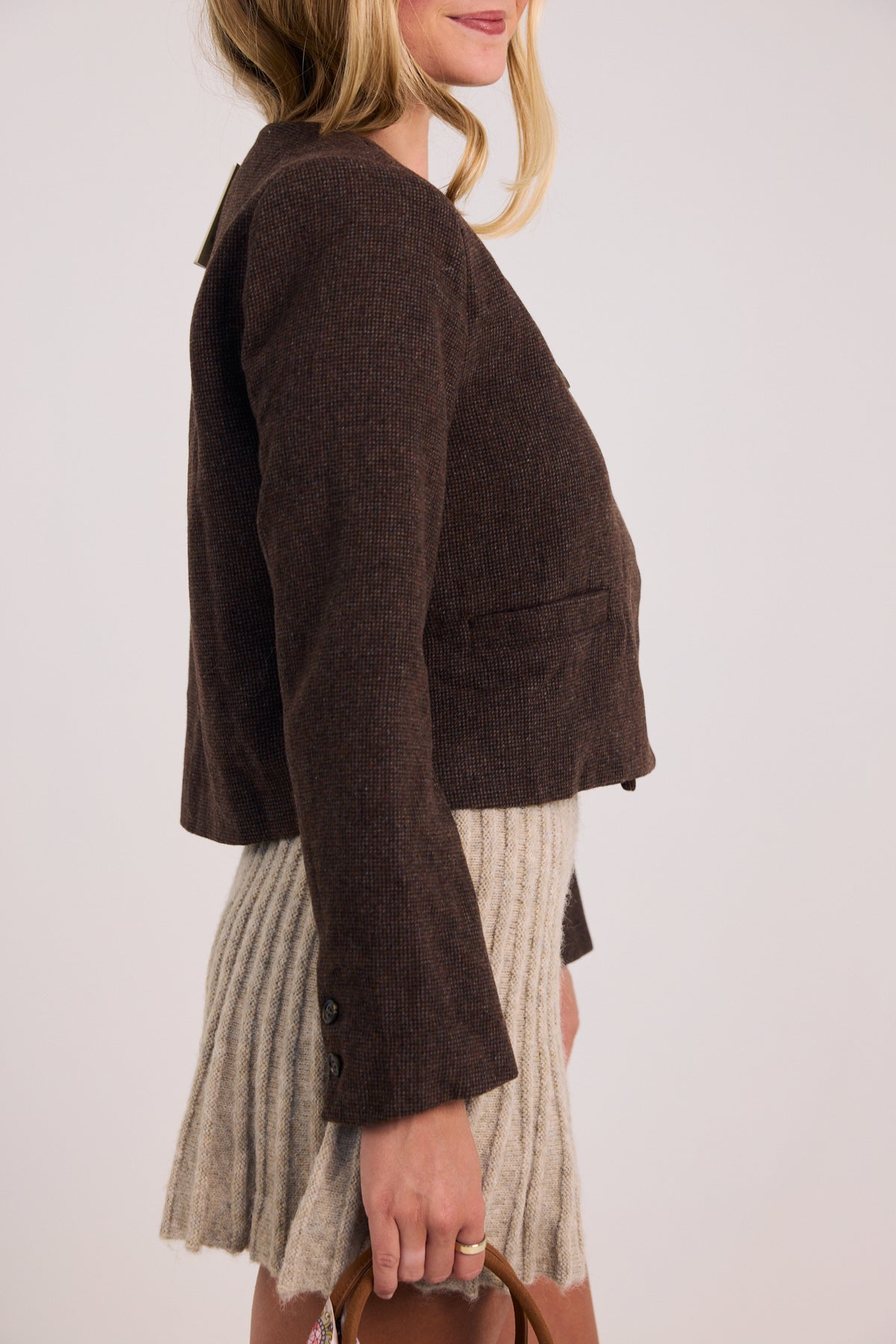 The Dublin Double Button Collarless Coat