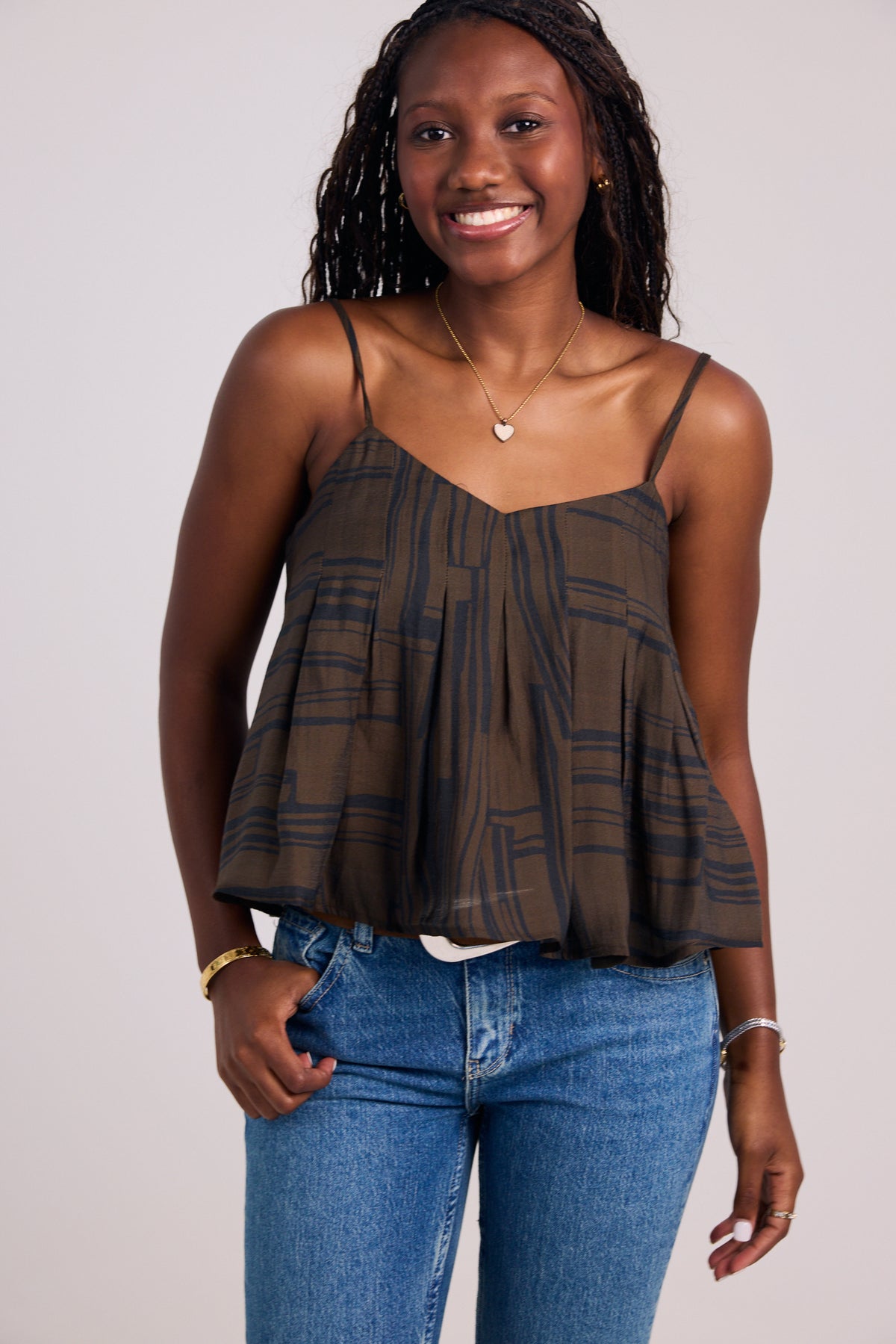 THML Zebra Print Tank Top