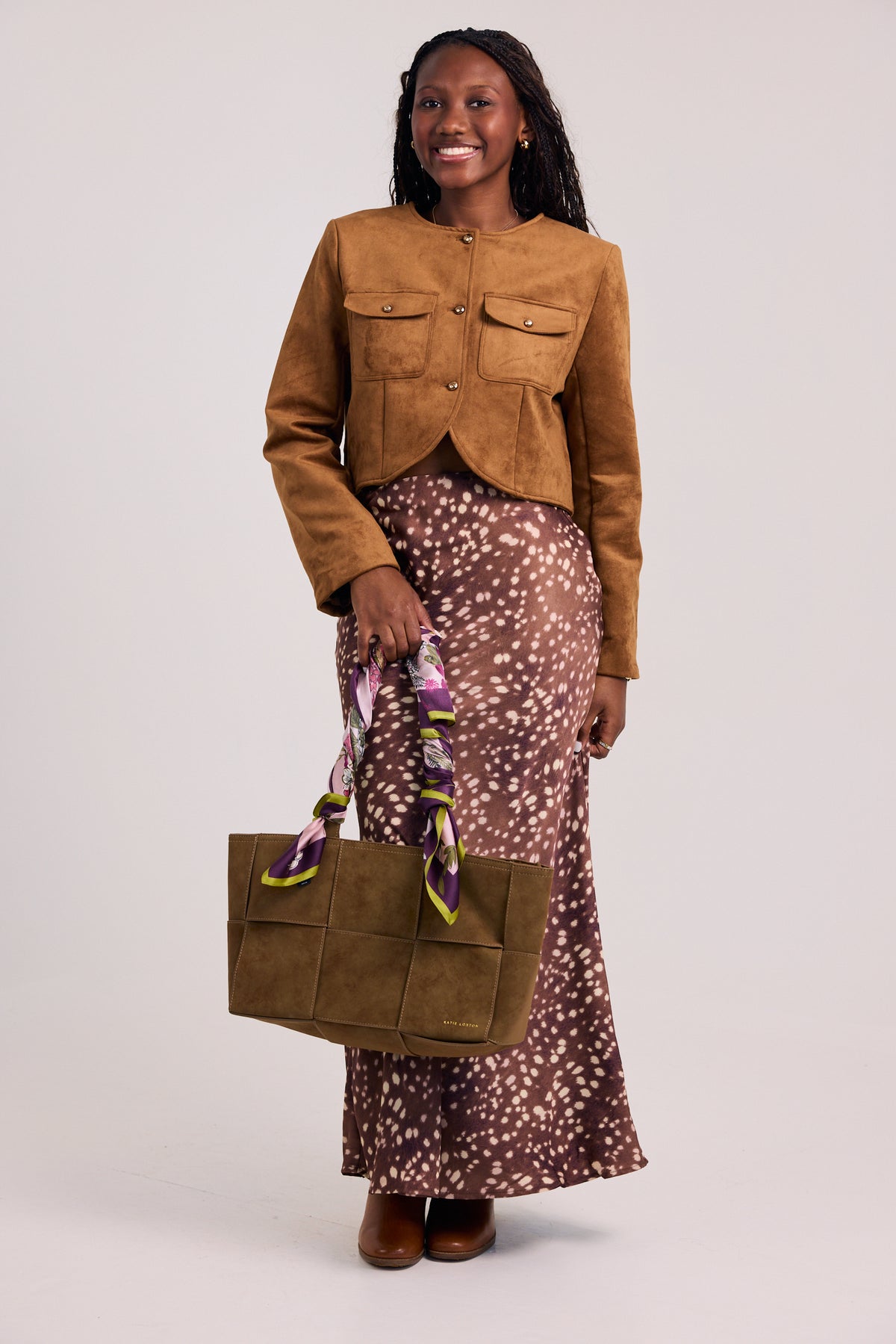The Spotted Kalila Midi Skirt
