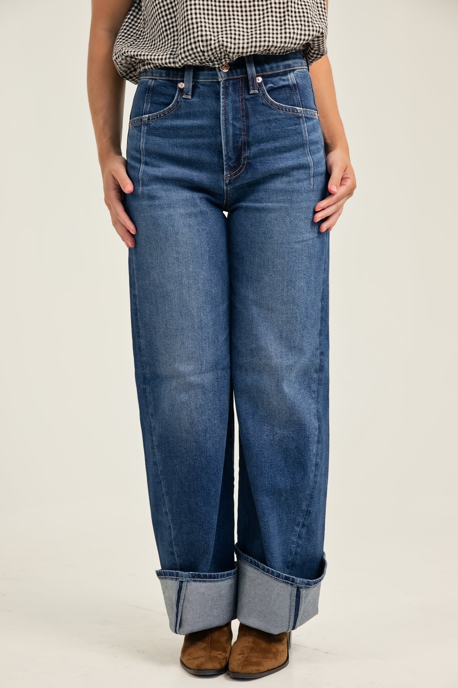 PISTOLA Kyra High Rise Bowed Wide