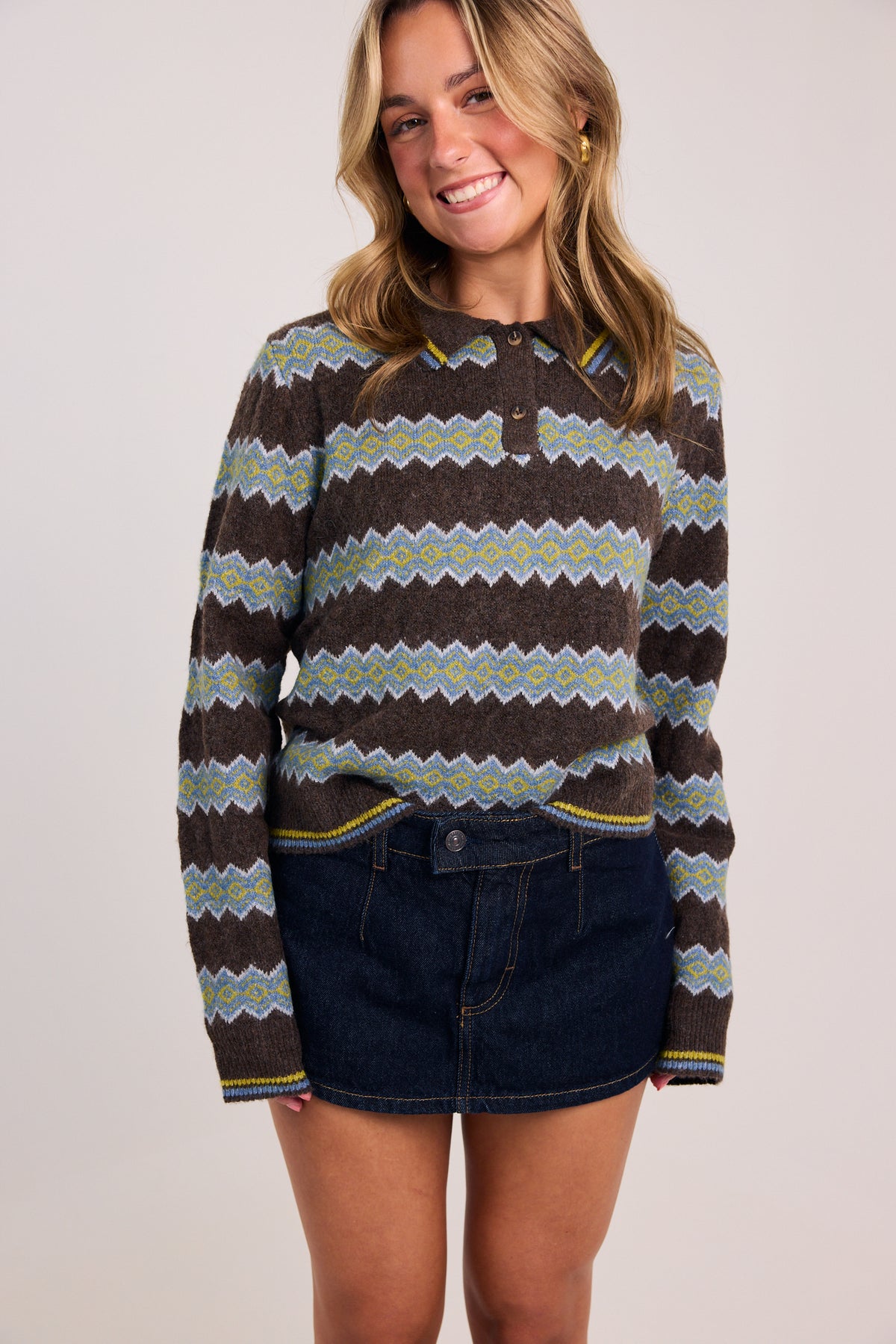 Free People Galivanting Denim Skort
