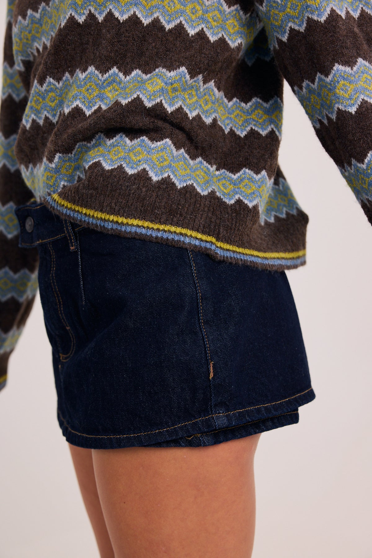Free People Galivanting Denim Skort