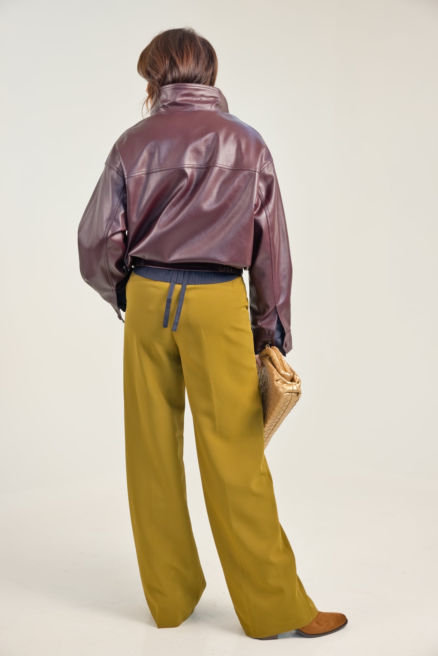 Habitual Vegan Leather Funnel Jacket