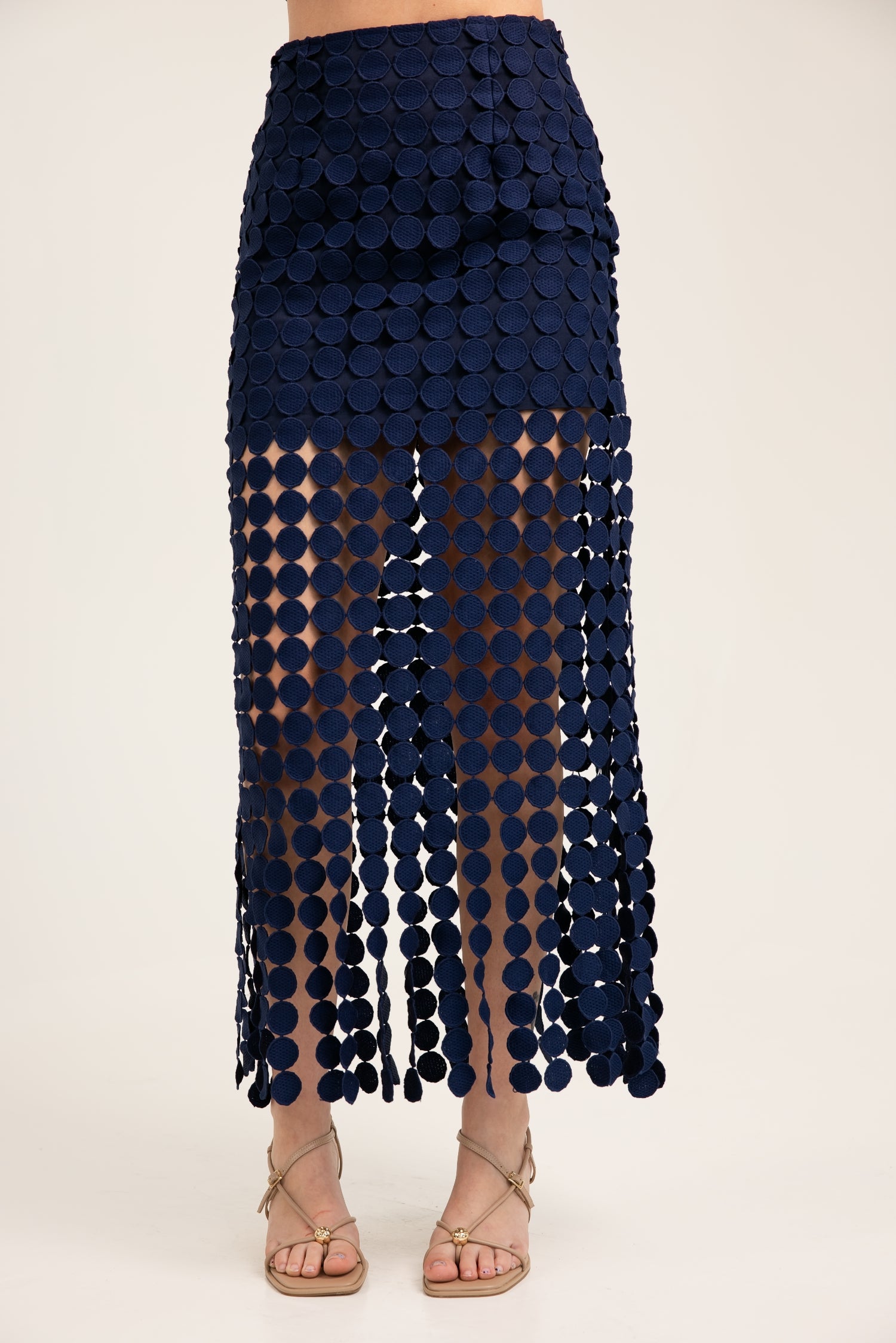 The Dottie Lace Halter Top & Sheer Maxi Skirt Set