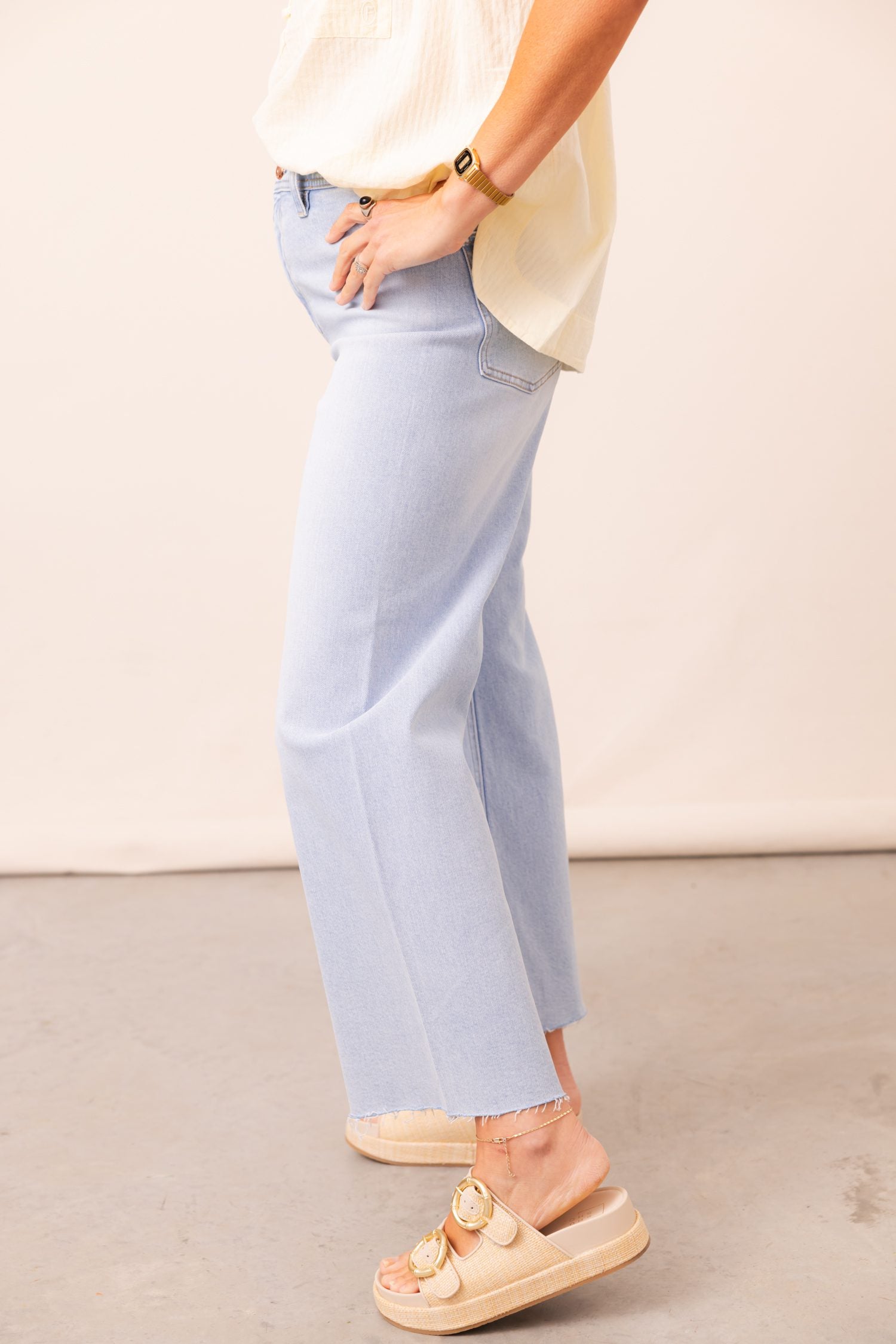PISTOLA Penny Crop High Rise Wide Leg