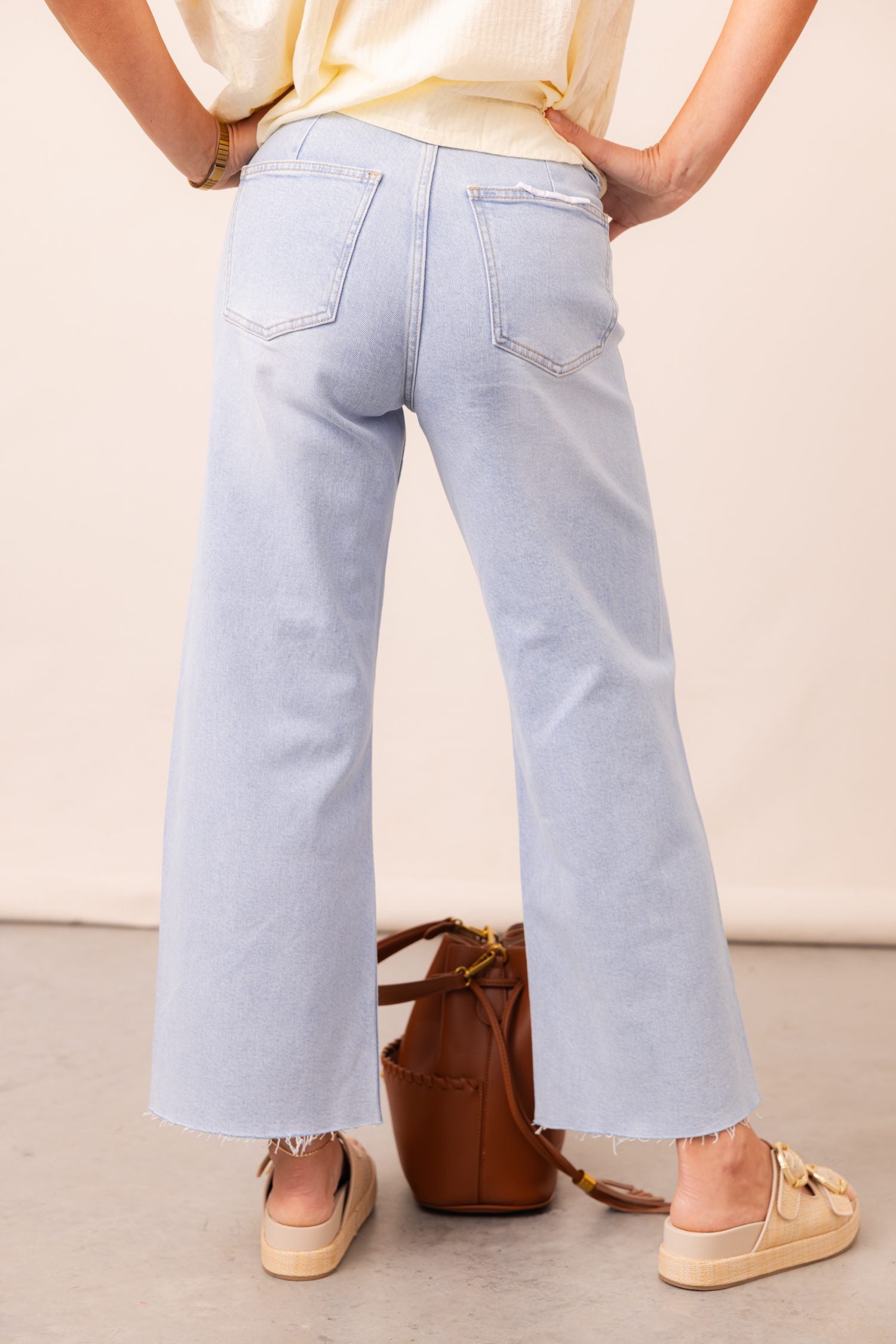 PISTOLA Penny Crop High Rise Wide Leg