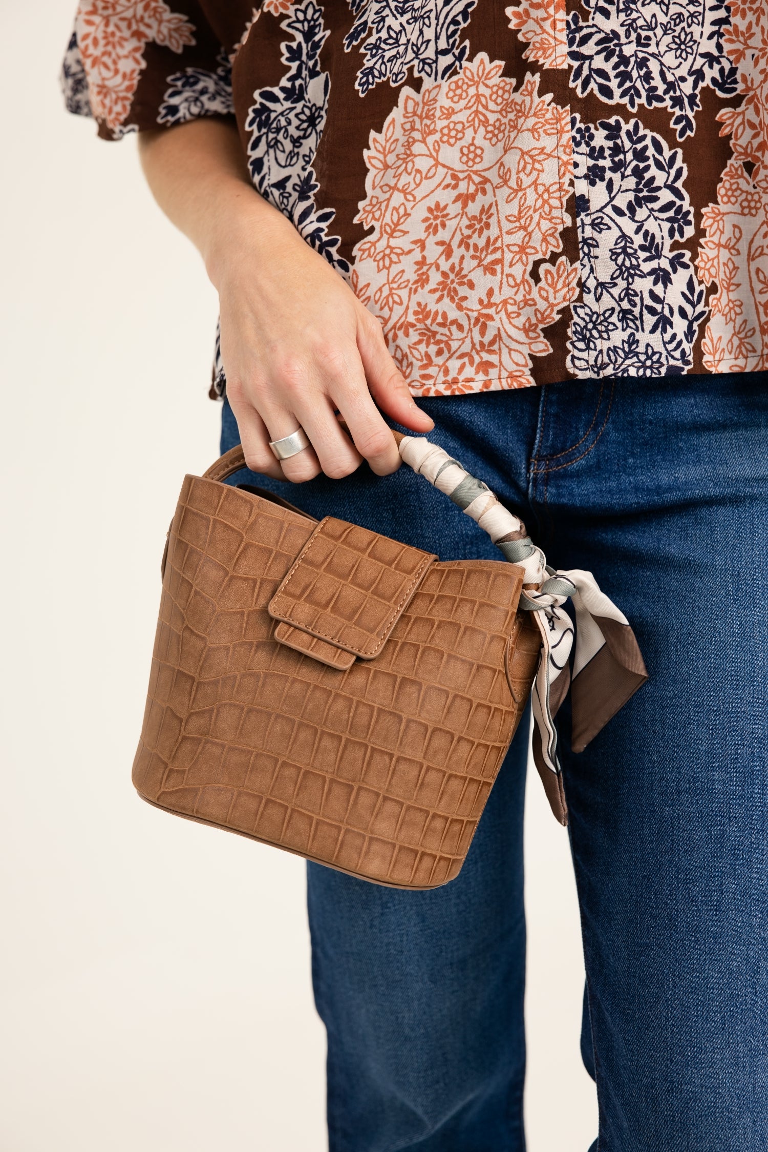 The Brevel Croc Bucket Bag