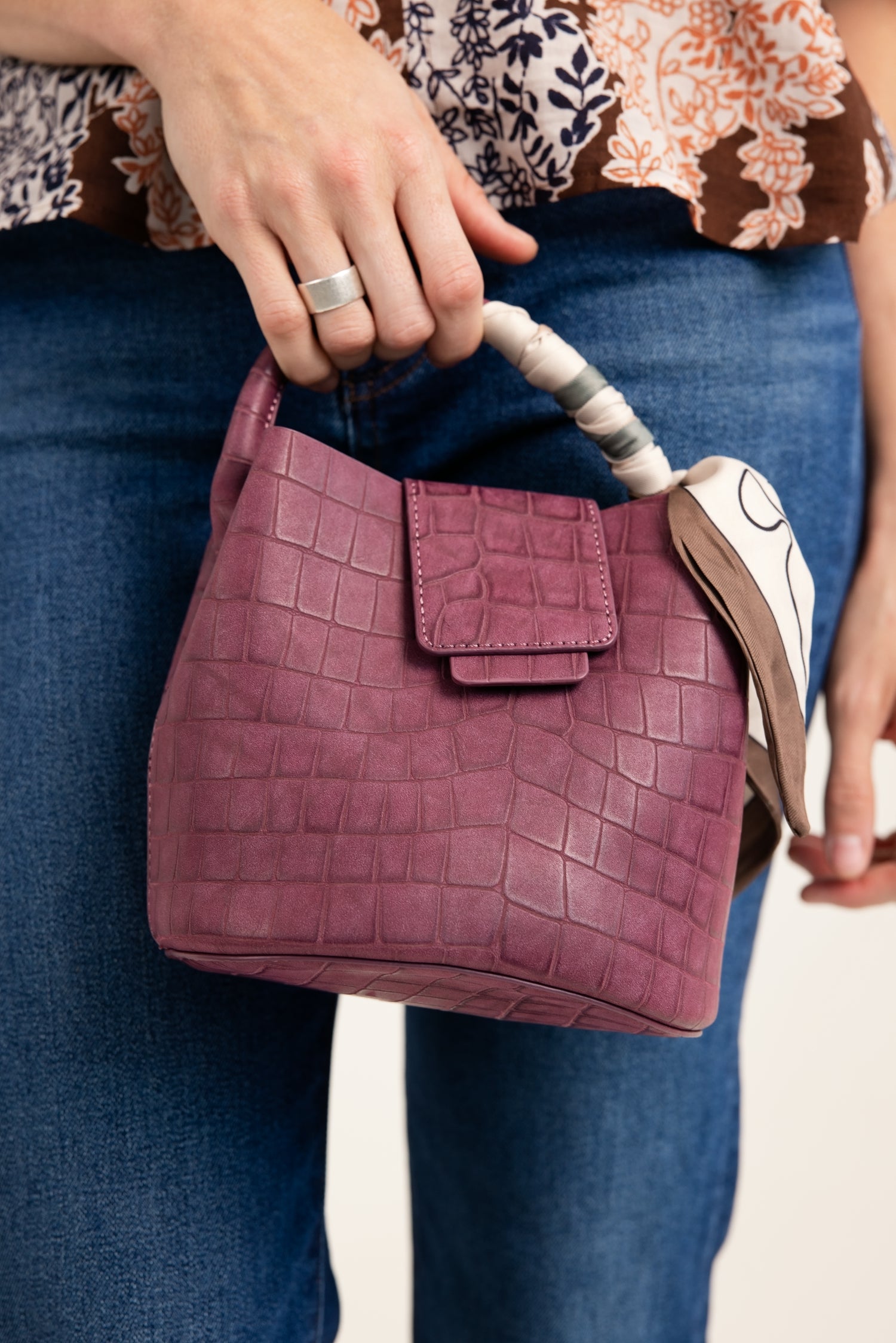 The Brevel Croc Bucket Bag