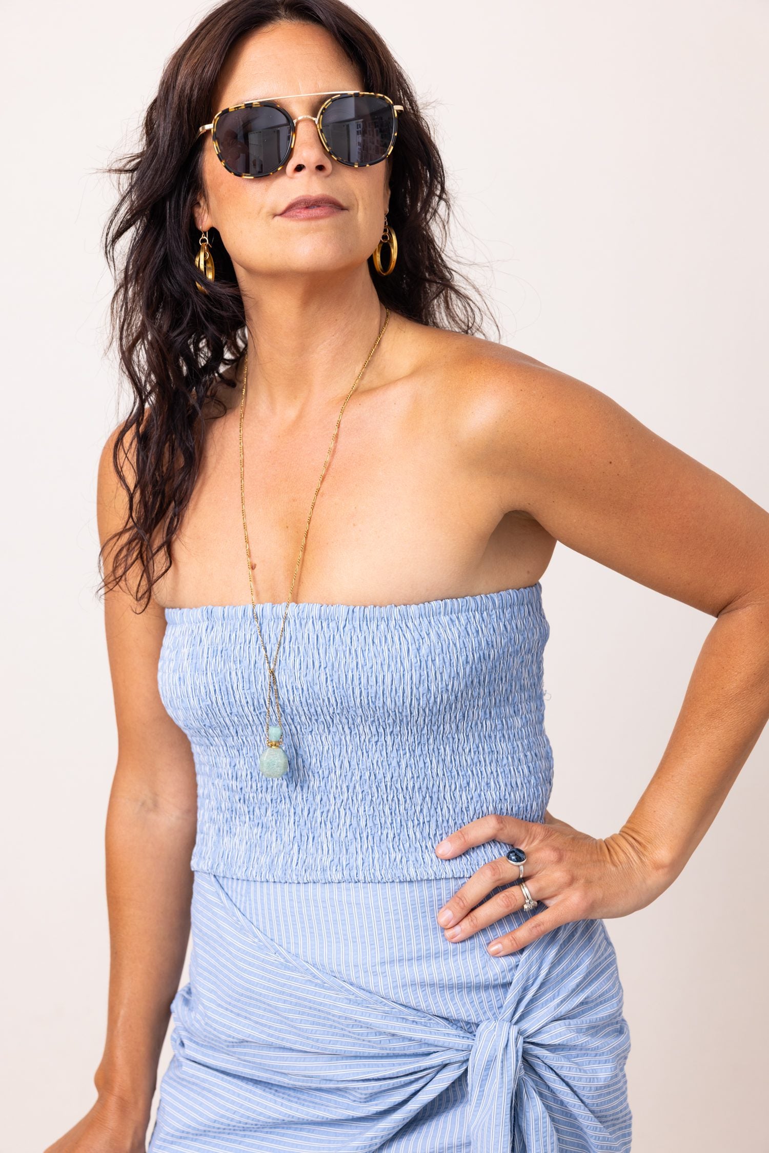 The Amazonite Perfume Bottle Necklace