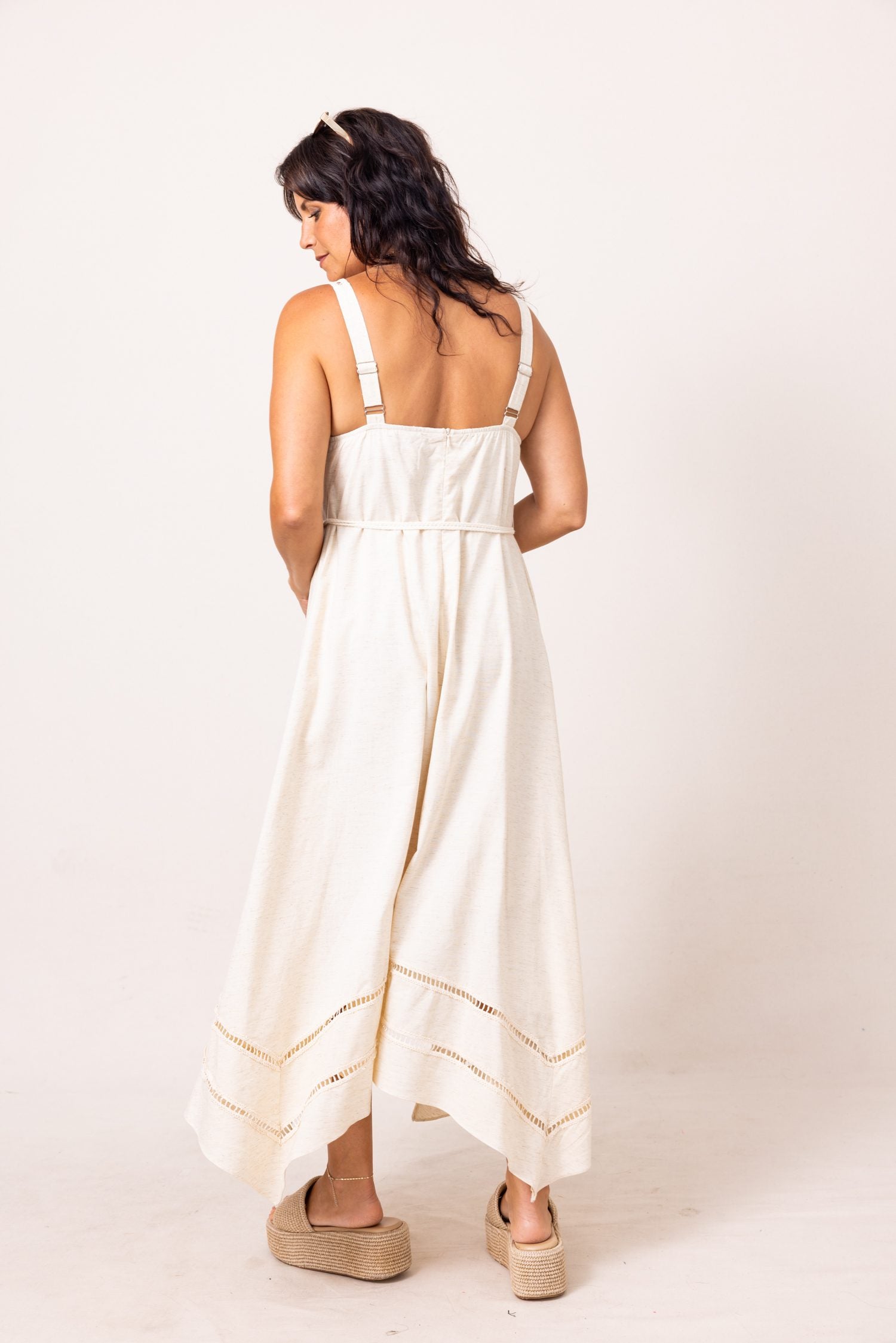 The Alice Asymmetric Hem Midi Dress