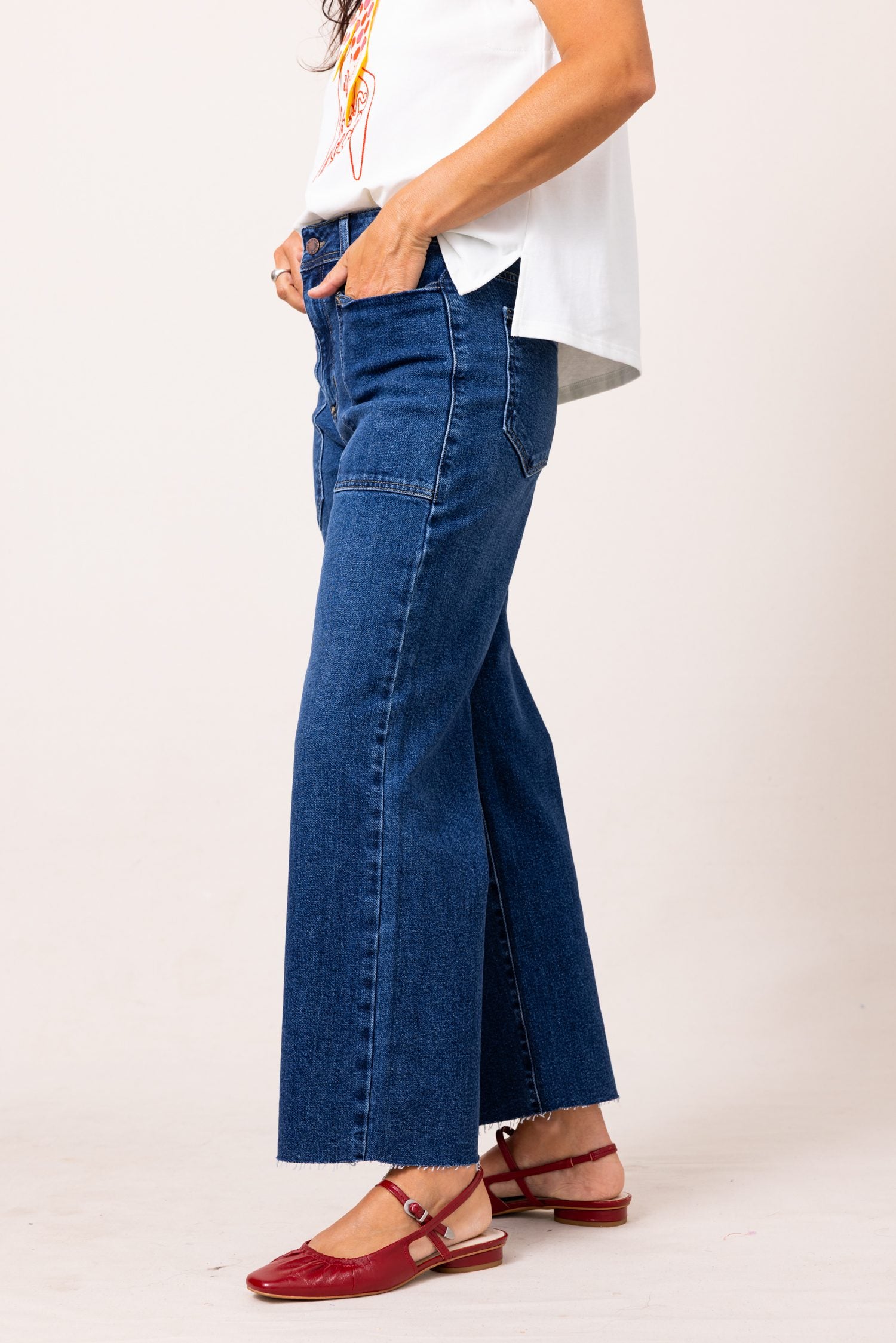 Just Black Denim High Rise Utility Wide Leg