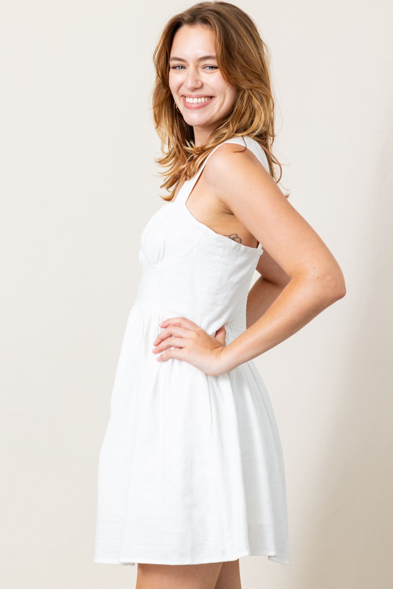 The Anything But Basic Textured Pattern Dress